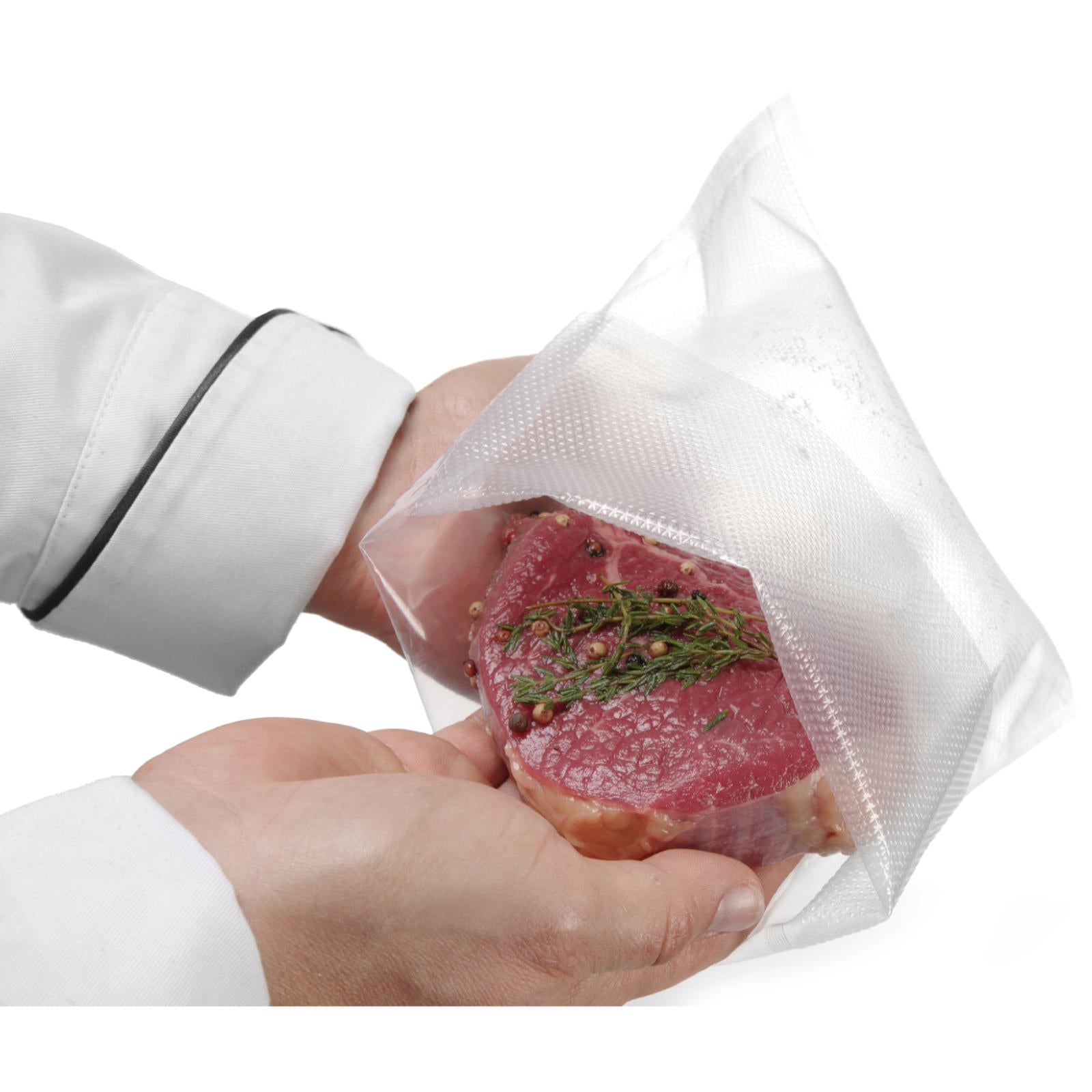 Räfflade påsar för bandvakuumförpackningsmaskiner 280x6000mm 2 RULLAR