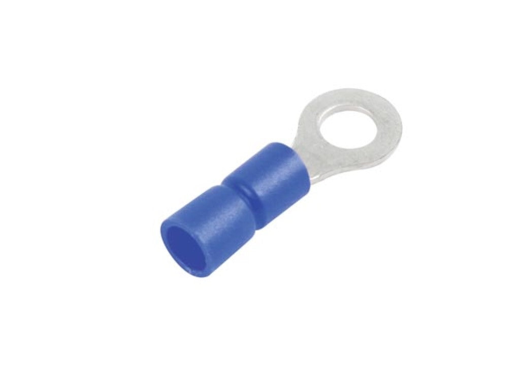 Ringterminal blå 6,4 mm