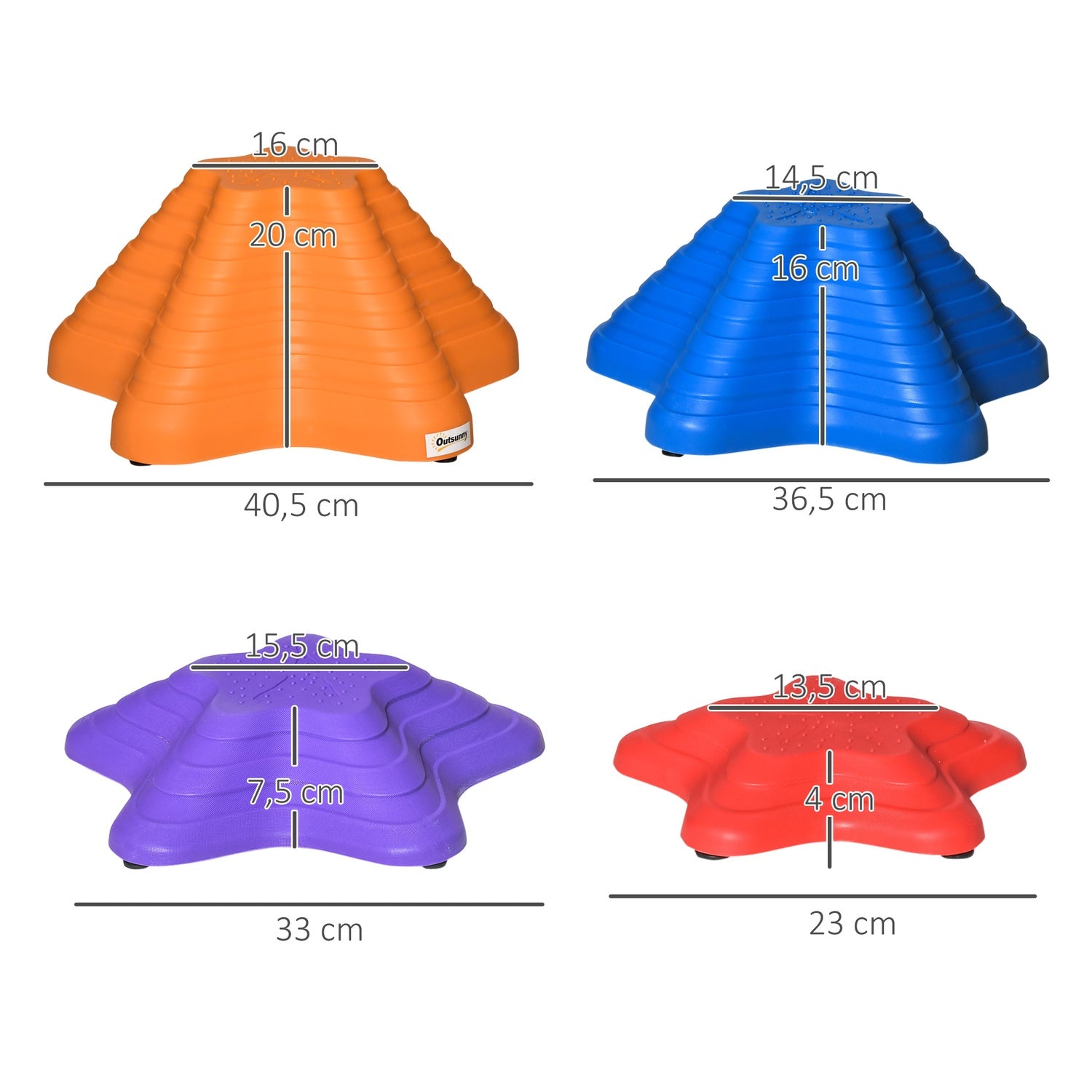 River Stones Set för småbarn, halkfri, upp till 80 kg kapacitet