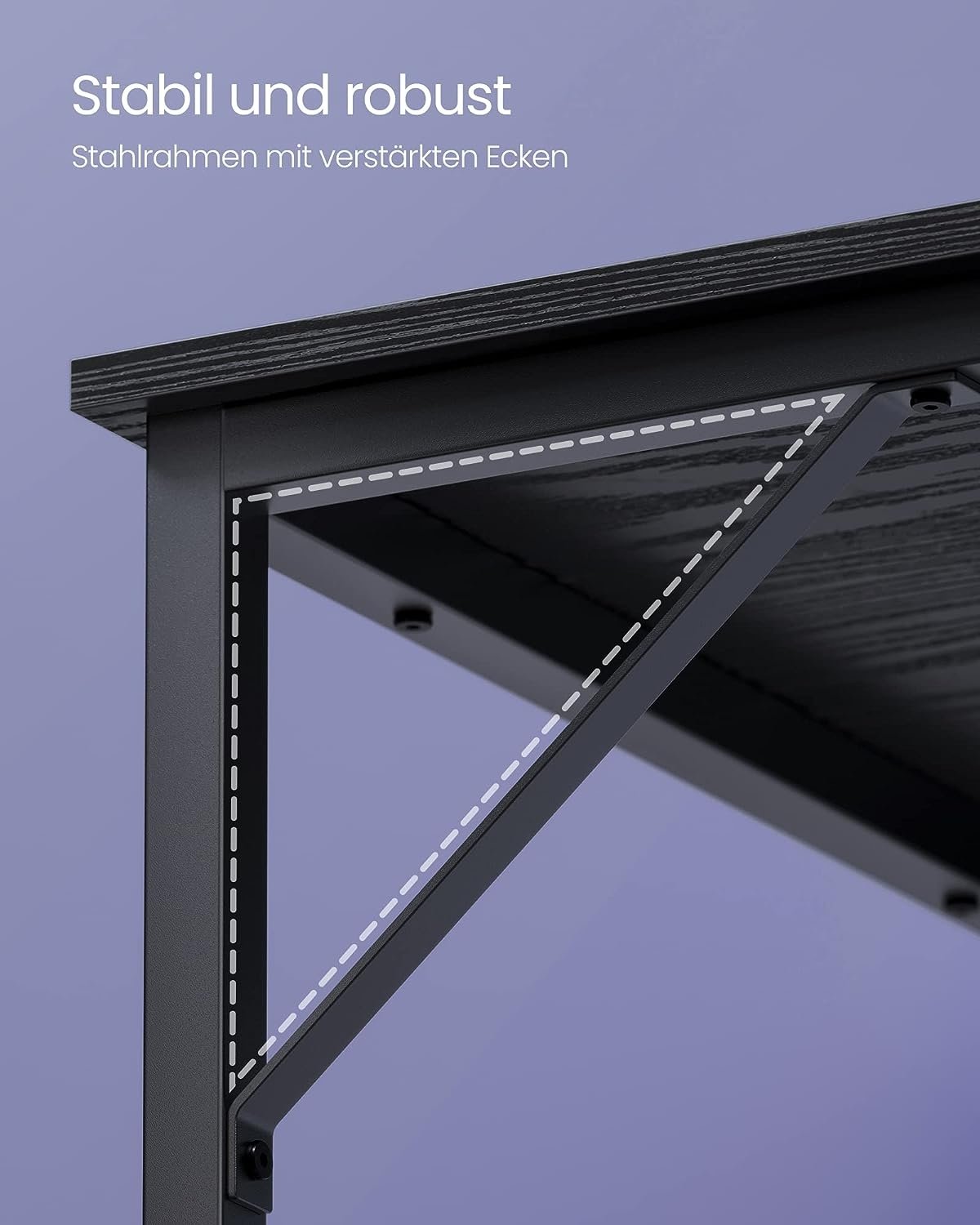 Robust industrikontorbord - 60x120cm, enkel montering