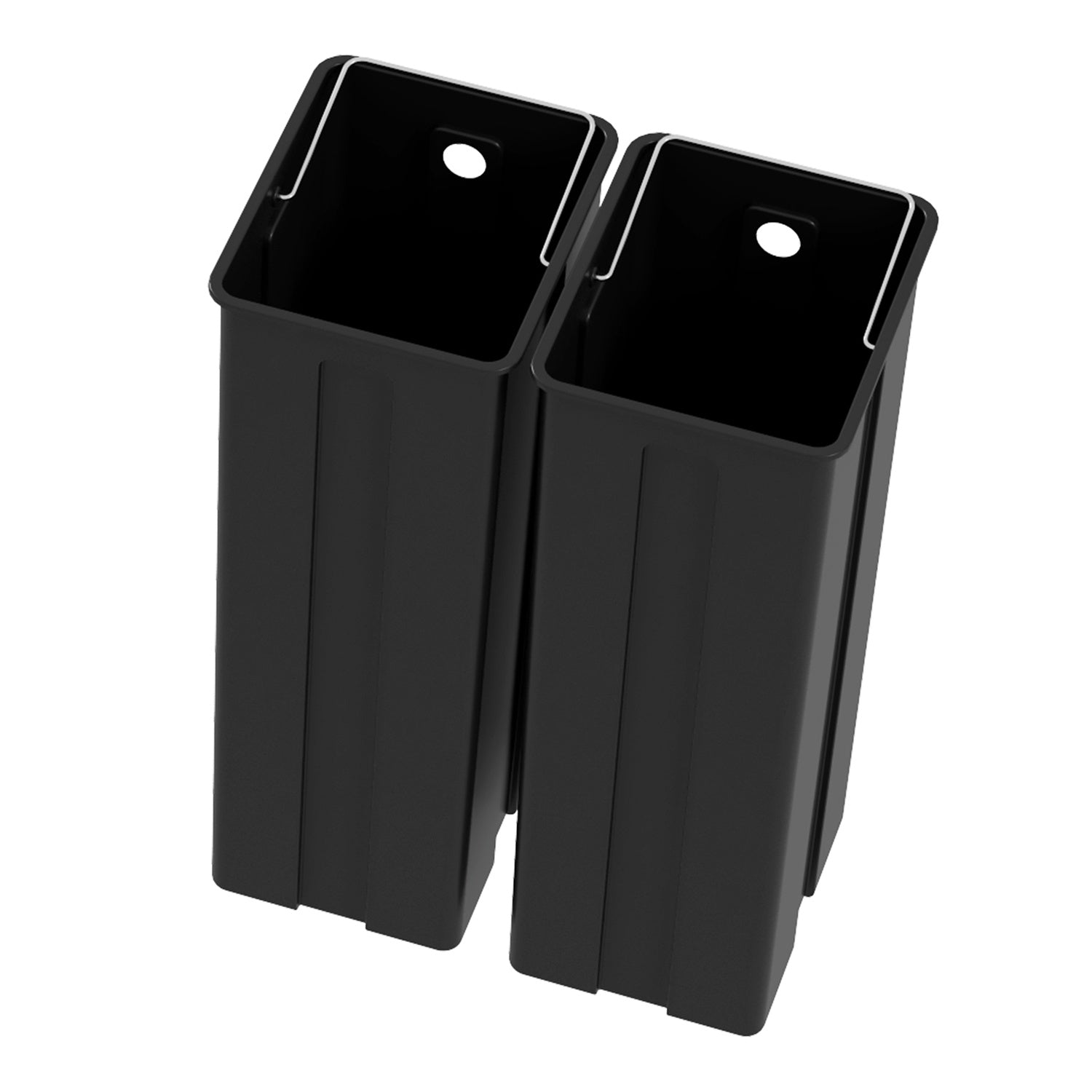 Rostfritt stålsoptunna 40L – Dubbla mjukstängande fack