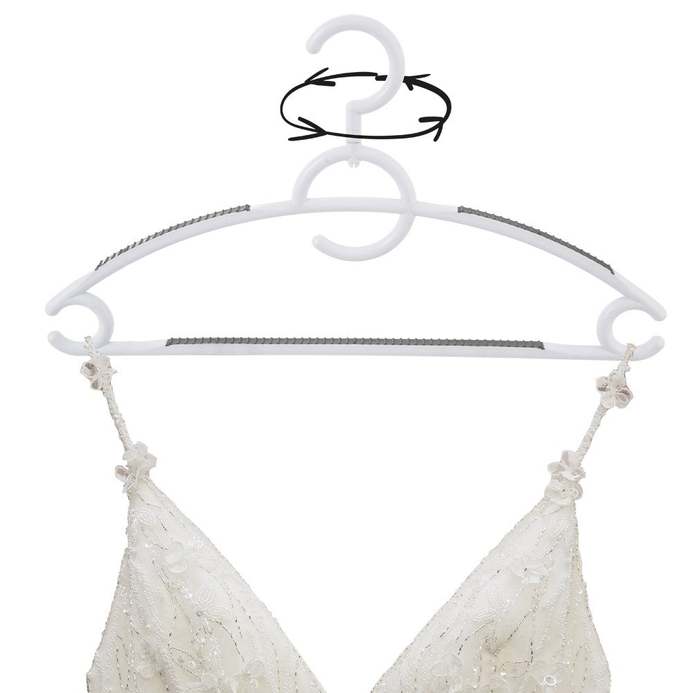 Roterande klädhängare set med halkfri yta, 4-pack