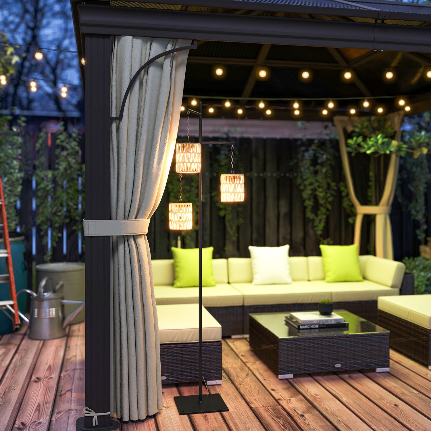 Rotting Solar Golvlampa, Ljussensor, IP44 Vattentät