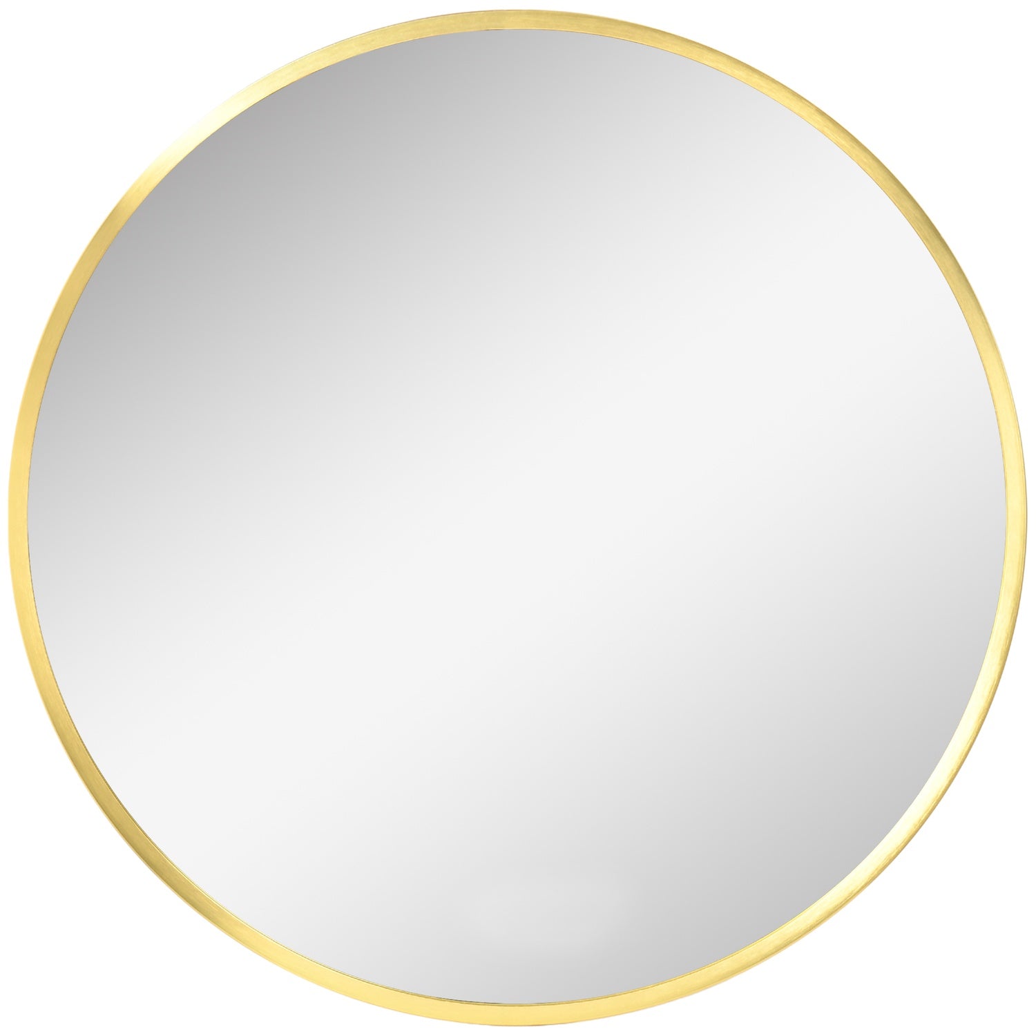 Rund badrums LED-spegel, Ø50cm, Guld, IP44, Minnesfunktion