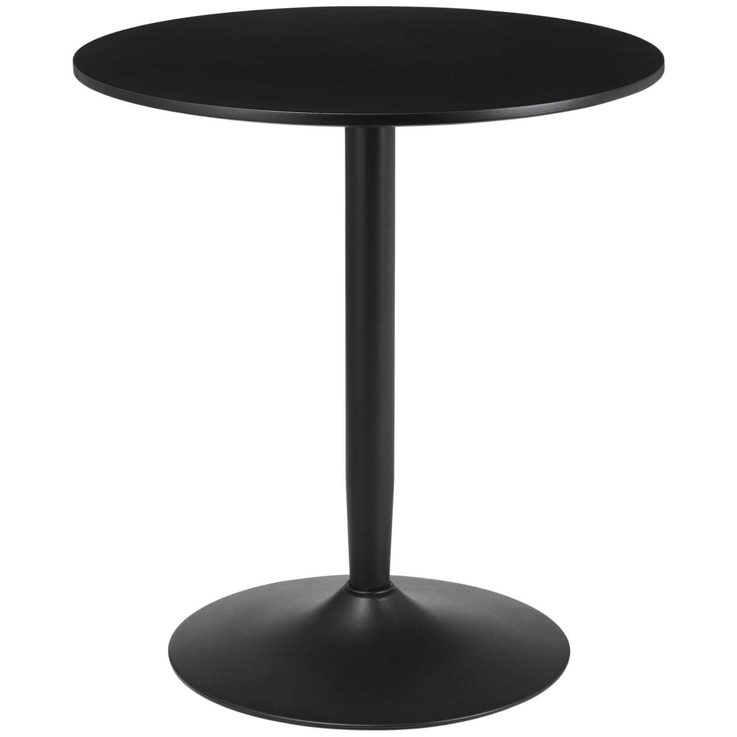 Runt matbord, stålben, halkfria, små utrymmen