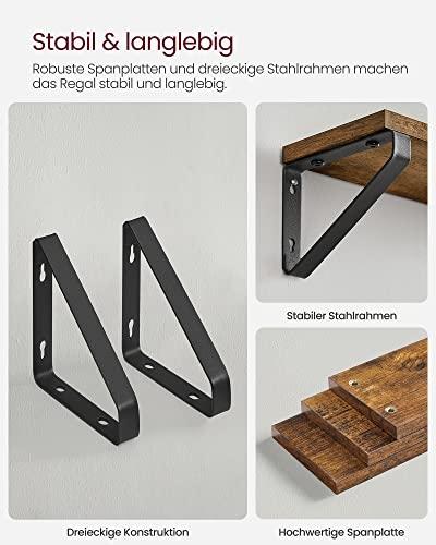 Rustikke vegghyller Sett med 3 - Enkel montering, slitesterk design