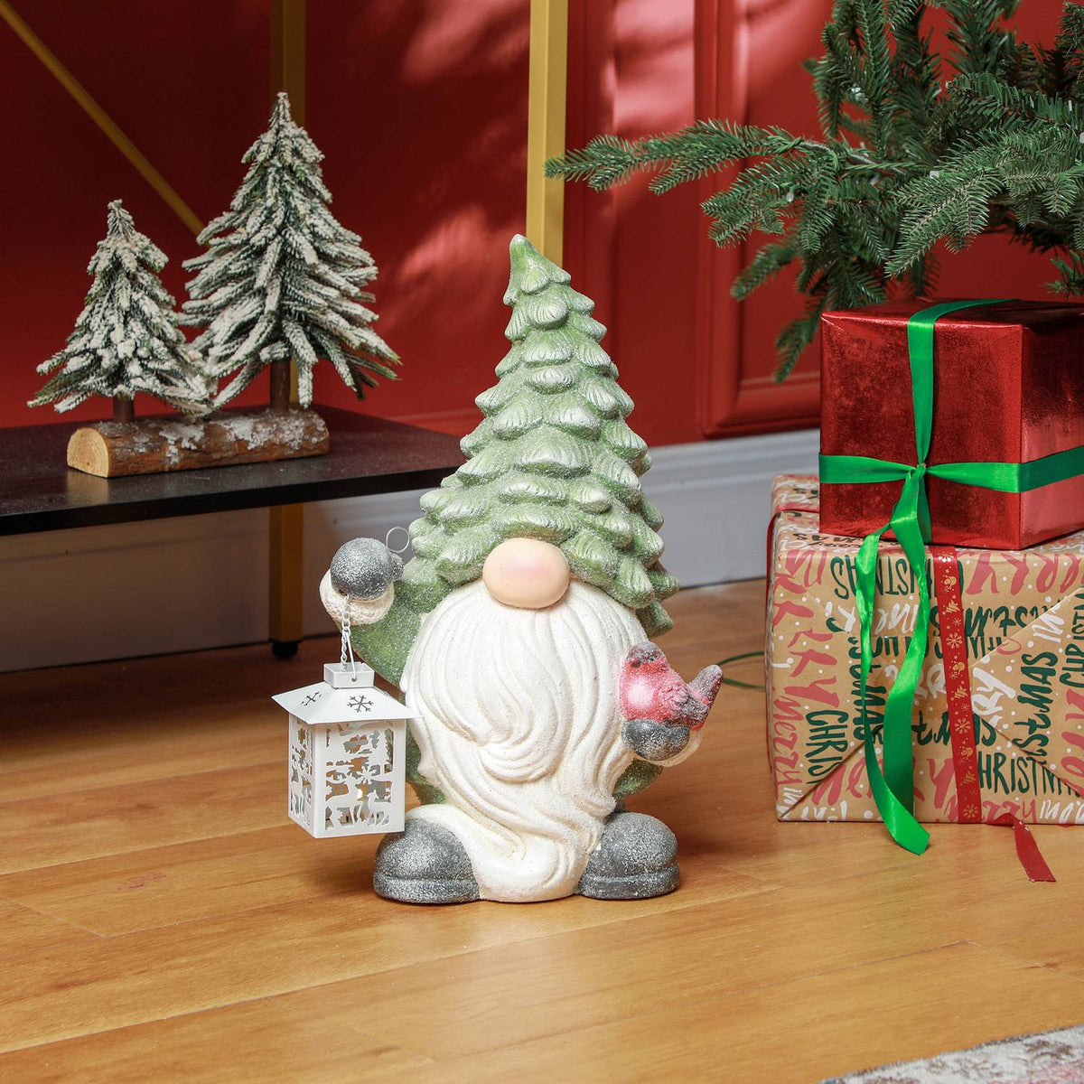 Tomtestat שב Santa Claus Christmas, LED-belyst, 42 cm, för inomhus- och utomhusbruk