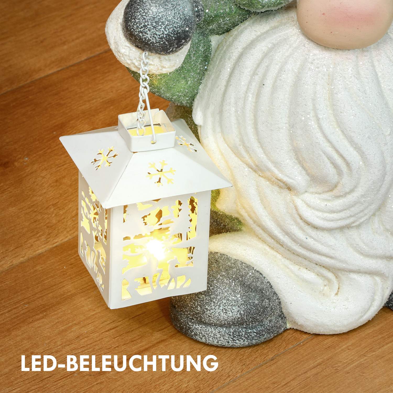 Santa Claus Christmas Staty, LED Lit, 42 cm, Inomhus/Utomhus