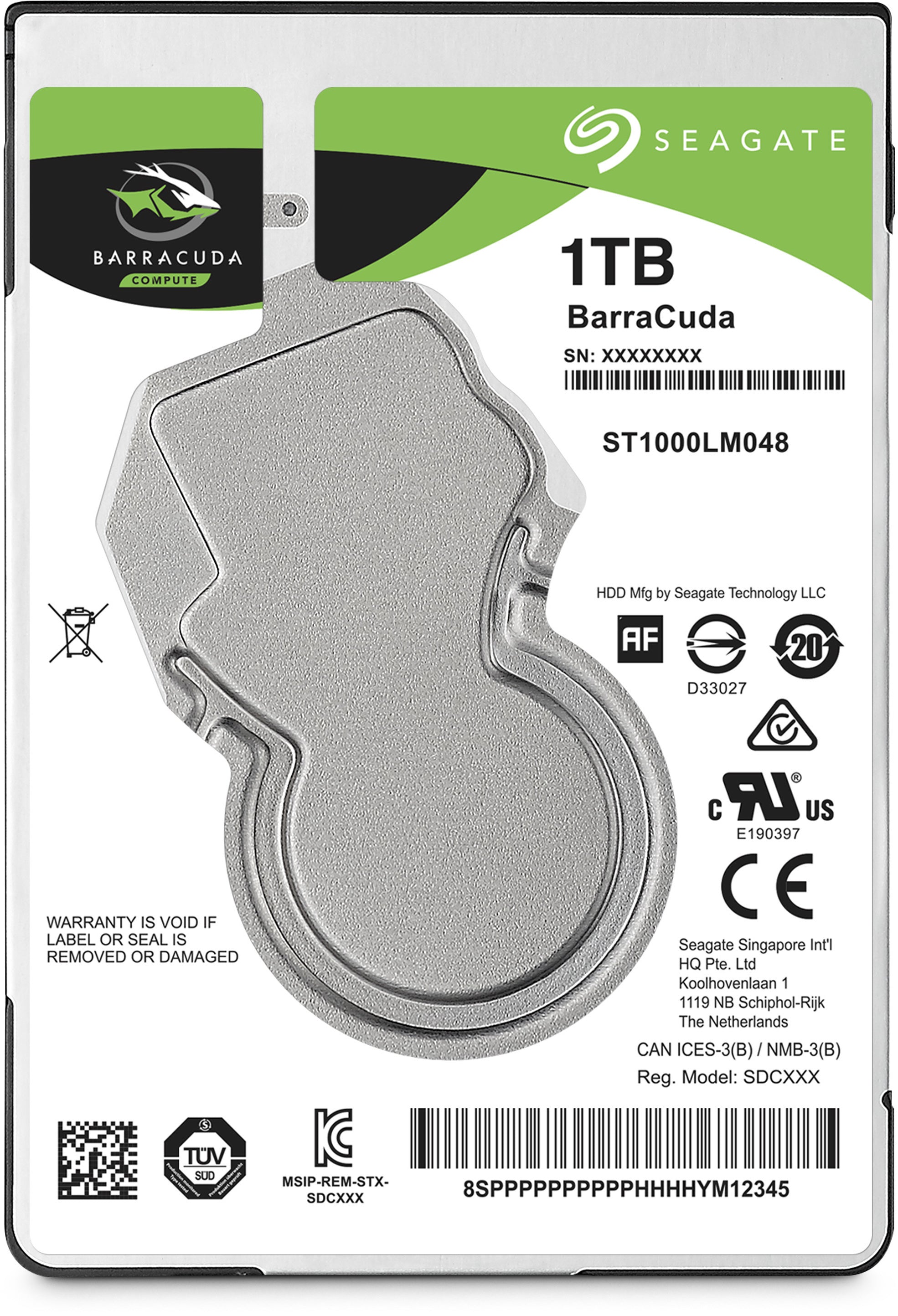 Seagate BarraCuda 1 TB SATAIII 128 MB 2,5" hårddisk