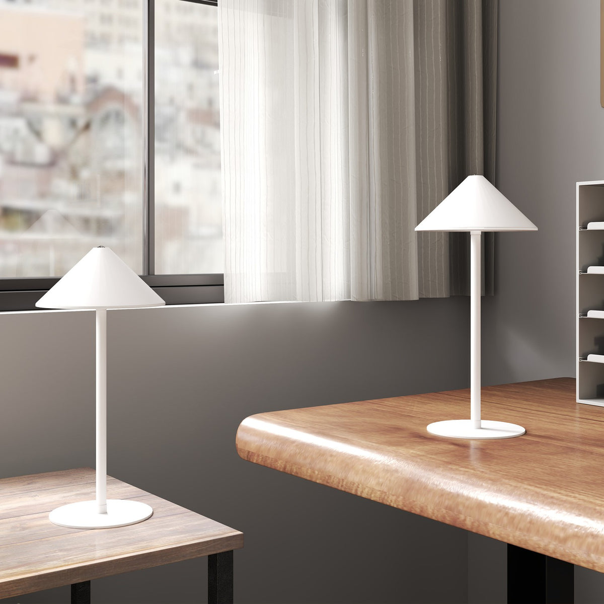 Sett med 2 bordlamper, berøringskontroll, 3 lysfarger