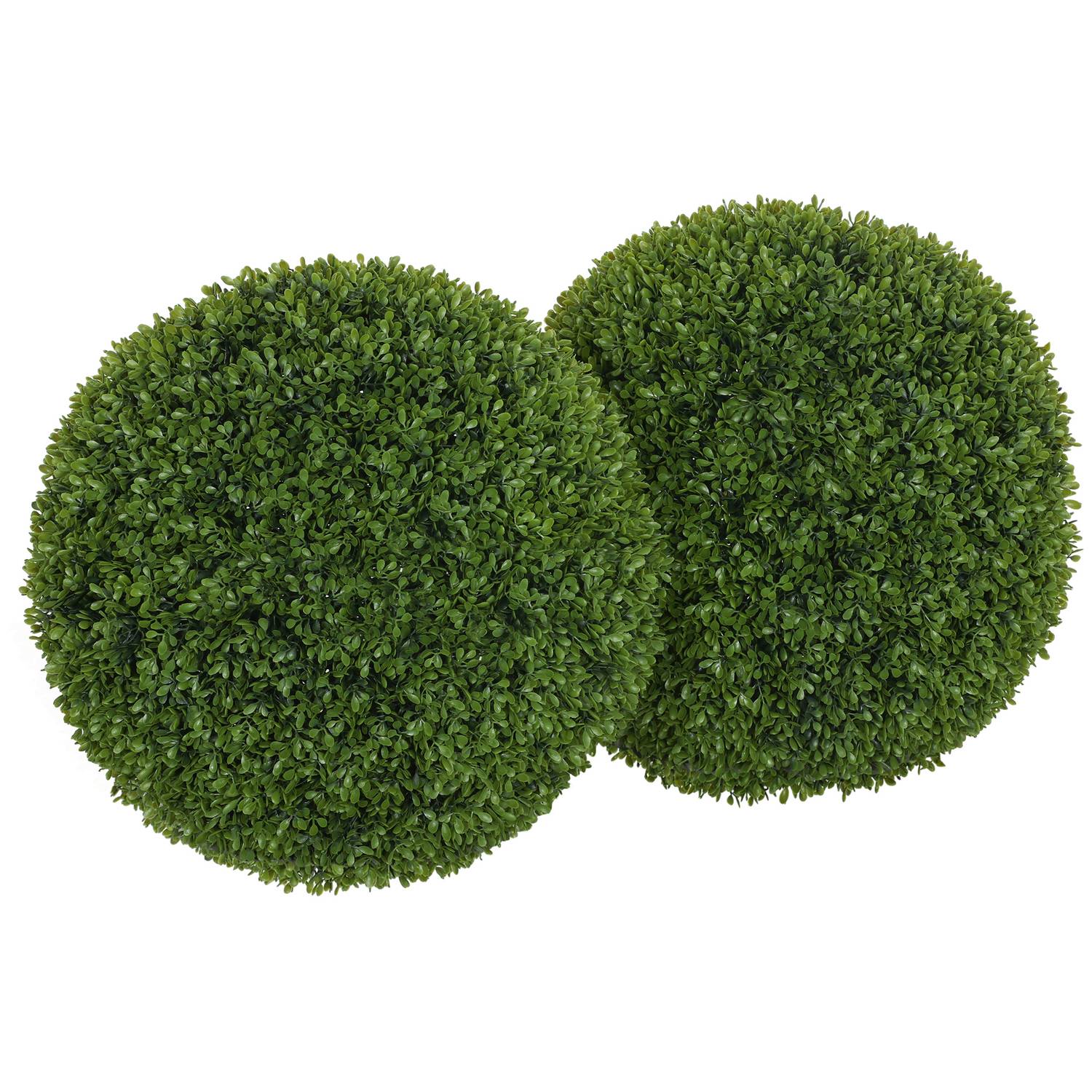 Set med 2 konstgjorda buxbombollar 40 cm för inomhus-/utomhusdekor