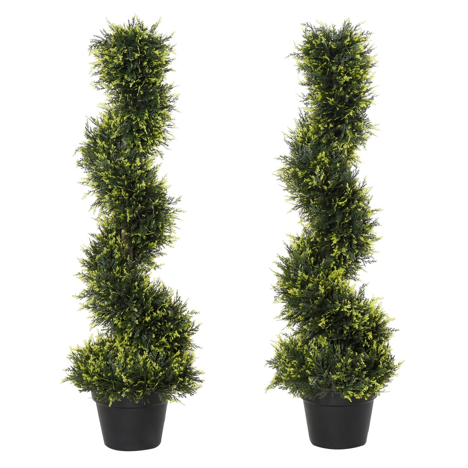 Stor 90 cm spiral cederplanta i kruka – inomhus/utomhusdekor
