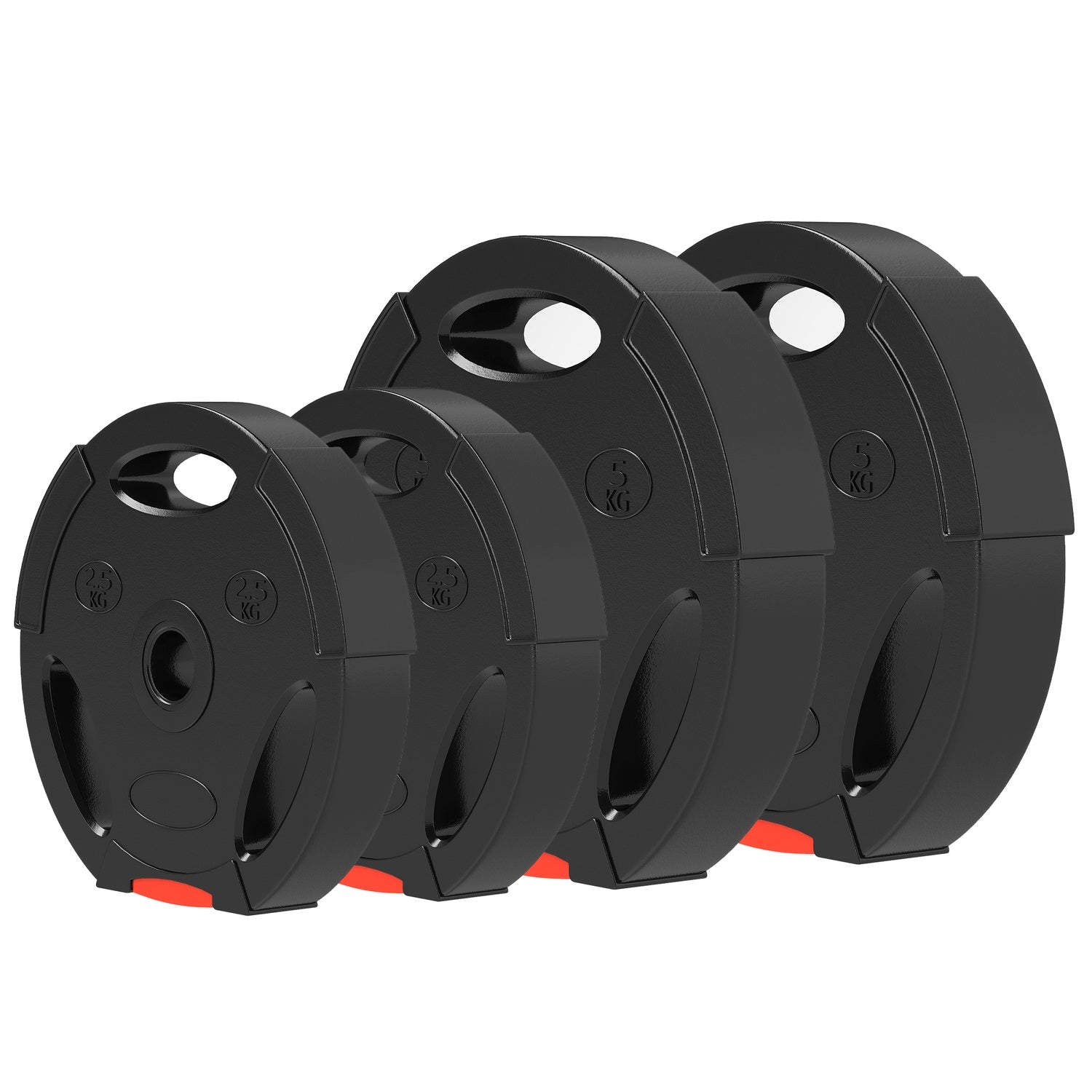 Hantelviktssats, 2 x 2,5 kg/5 kg, 2,5 cm Bar kompatibel