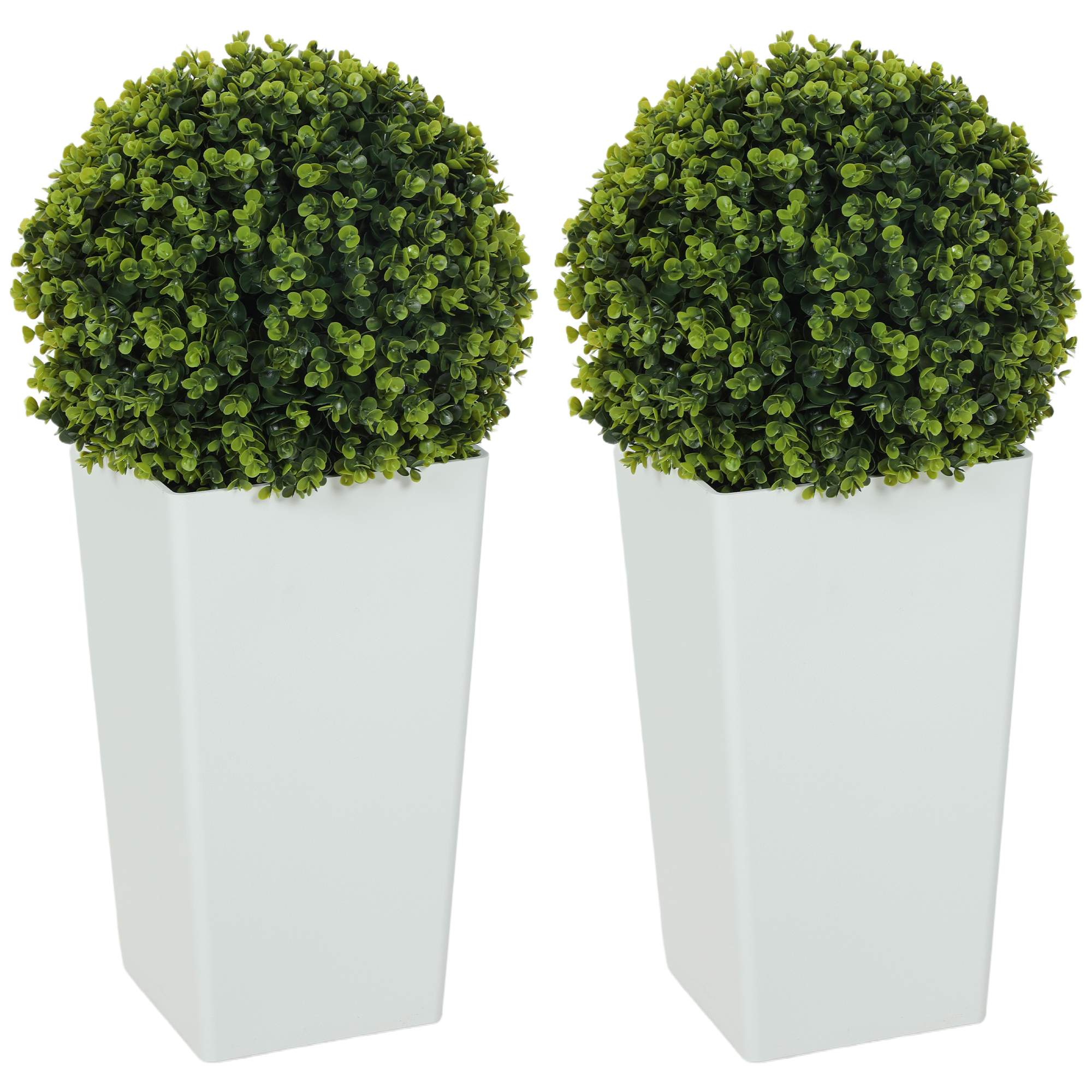 Set med konstgjorda eukalyptusbollar, 65 cm, UV-skyddade, gröna