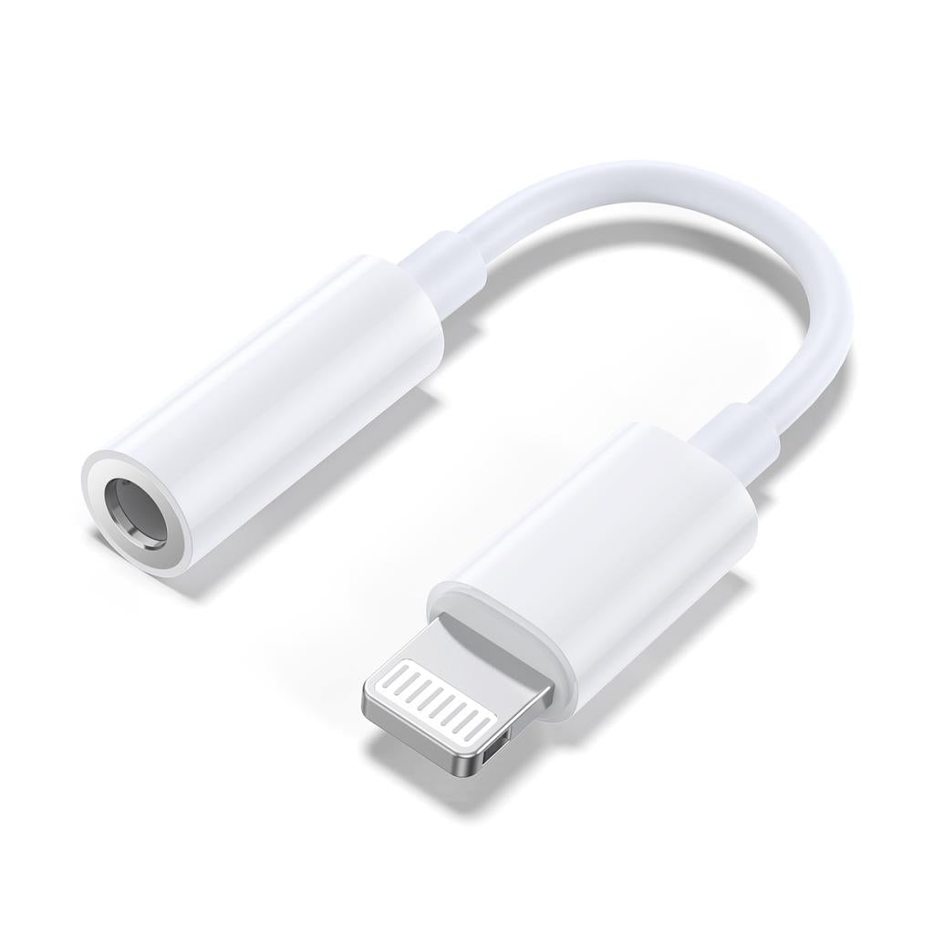 SiGN Lightning till 3,5 mm AUX-adapter - Vit