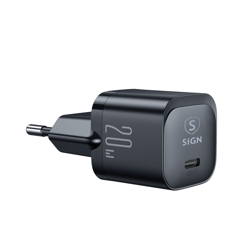SiGN PD 20W USB-C Miniladdare - Svart