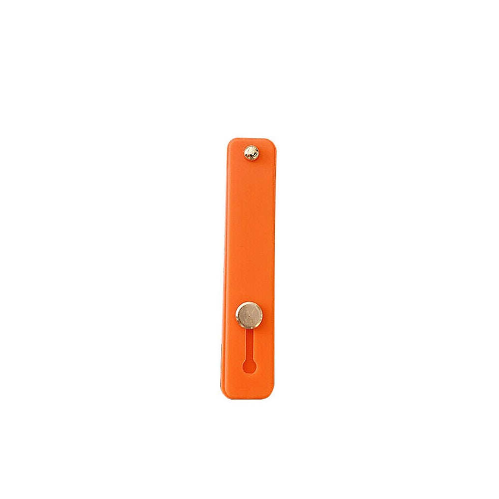 Självhäftande fingertelefonhållare med orange dragkedja