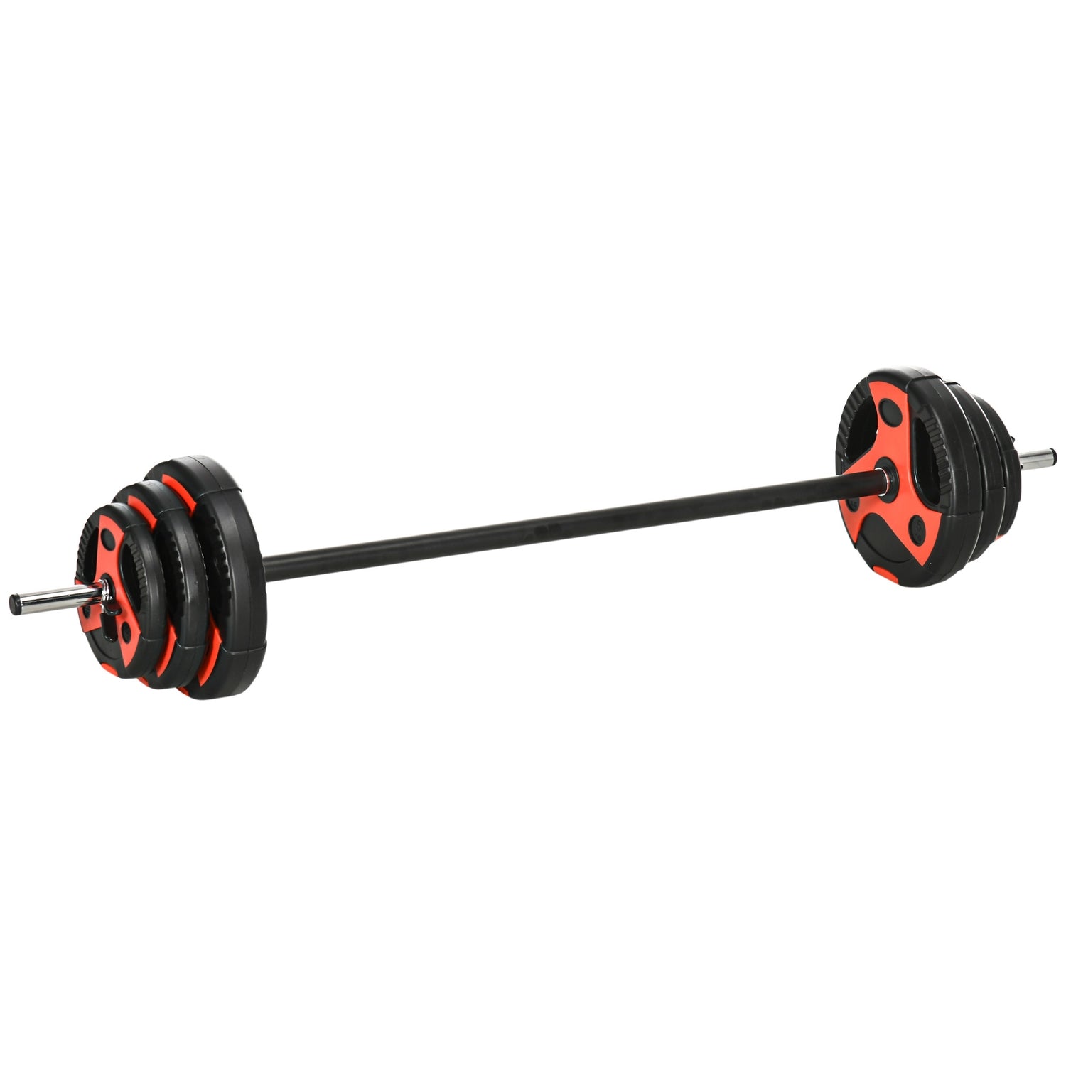 Justerbart 20 kg skivstångsset med halkfritt handtag, golvsäkert