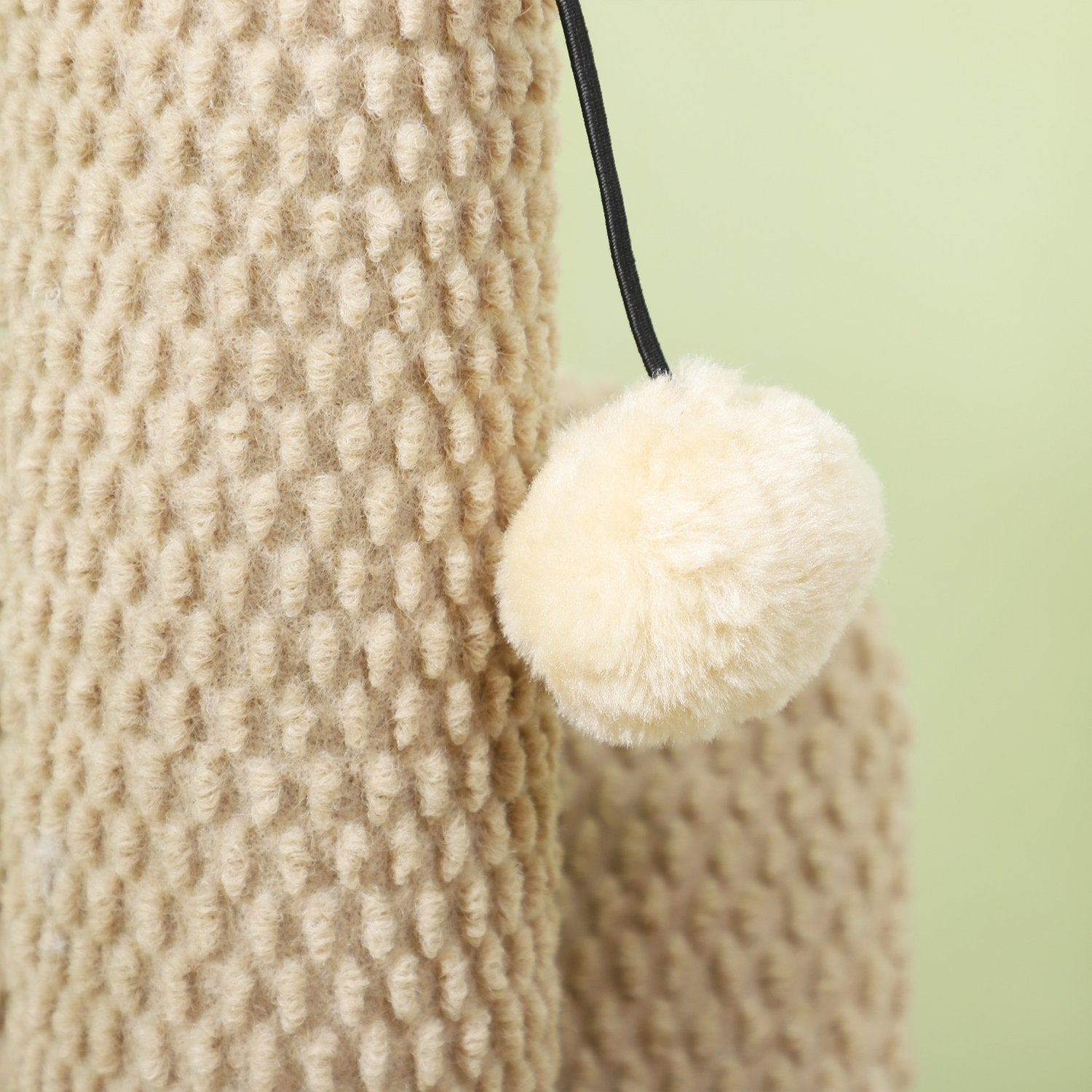 Kattskrapstolpe, 54 cm sisal, gräddvit med lekboll