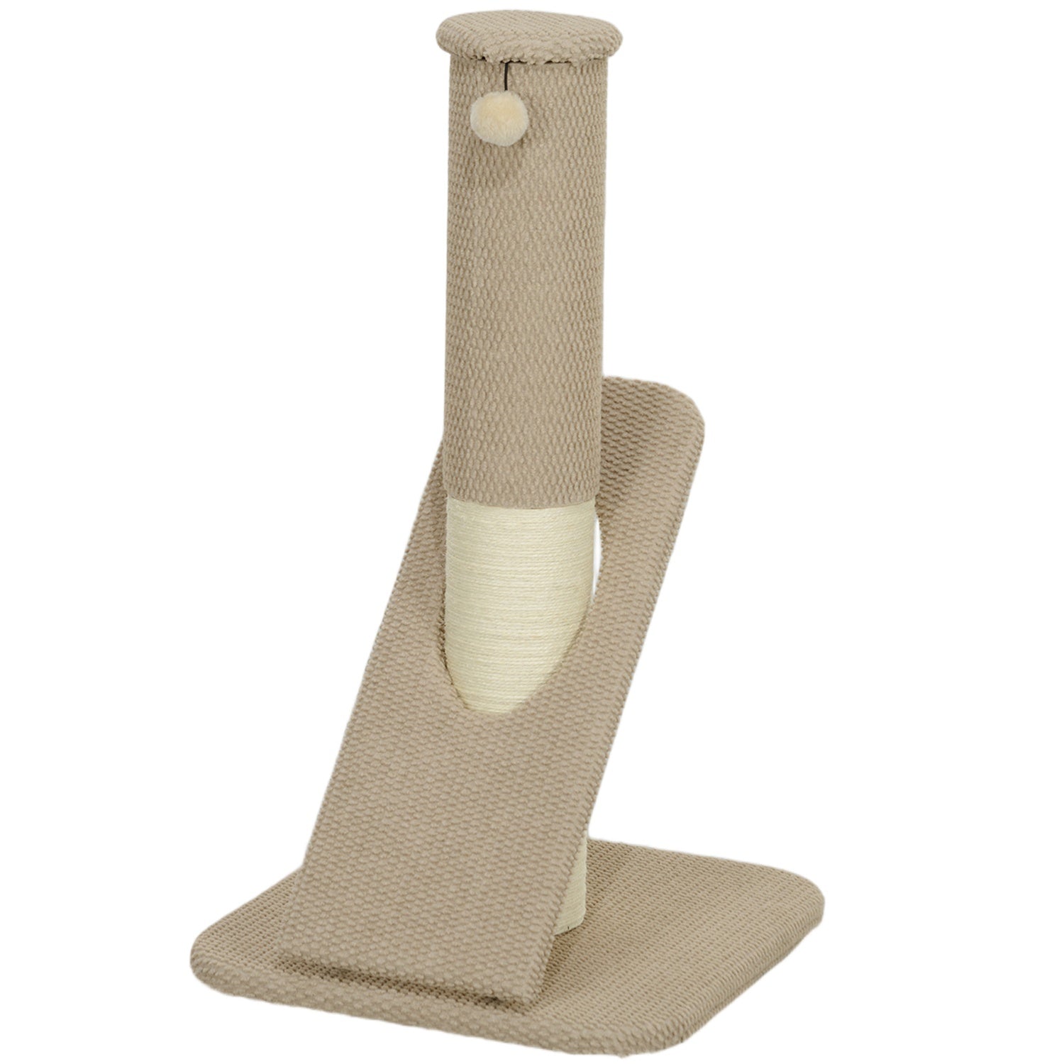 Sisal kattskrapstolpe med lekboll, inomhus, 84cm