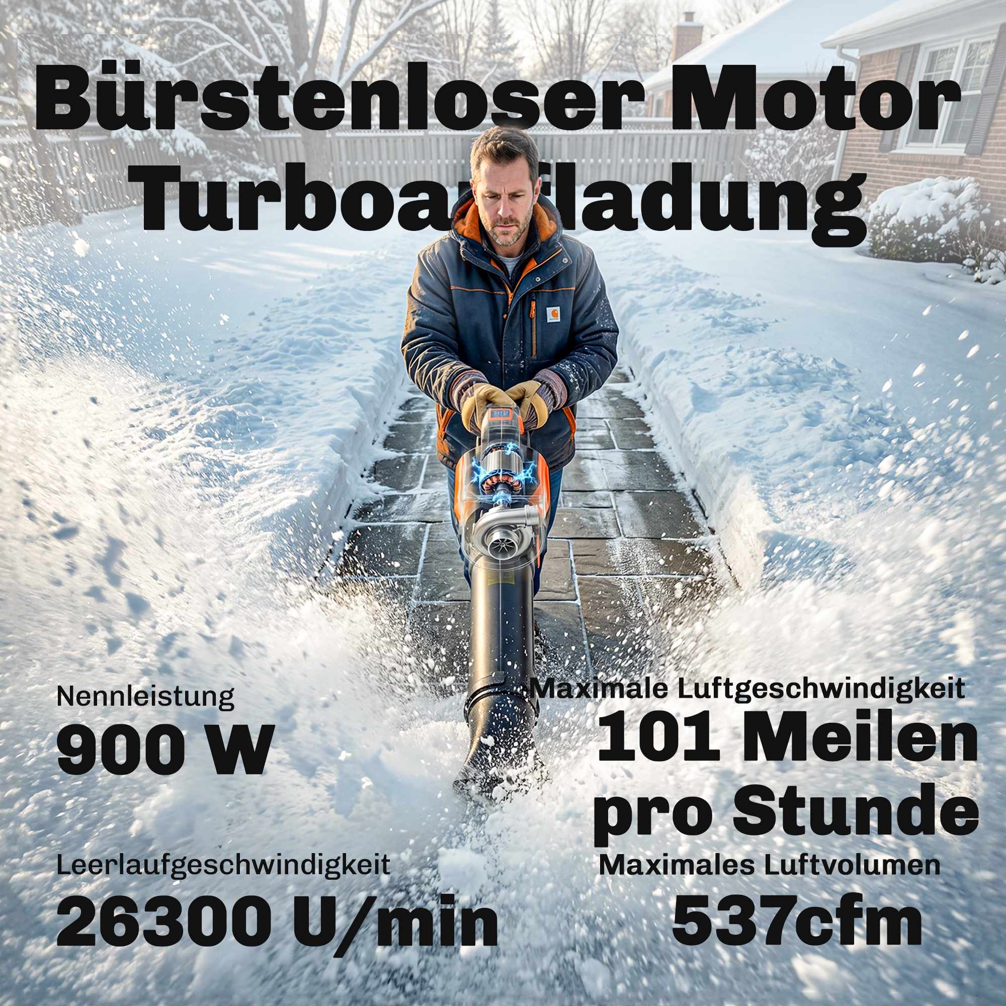 Sladdlös lövblås 20V med 2x4.0Ah batterier och laddare