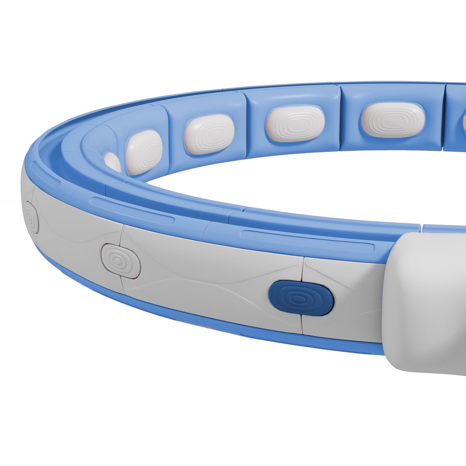 Smart Hula Hoop Vuxna med viktbollräknare 16 knop (76-113 cm) Ljusblå