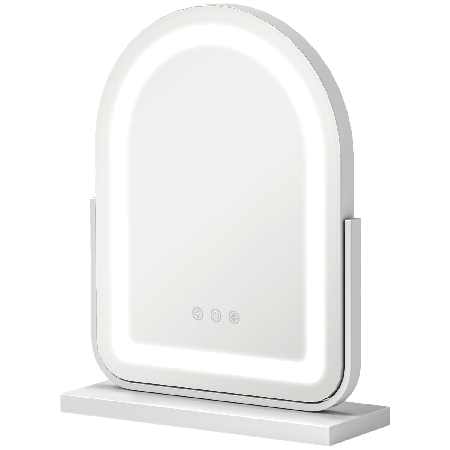 Sminkspegel med LED-ljus, 360° vridbar, 33x44,5 cm