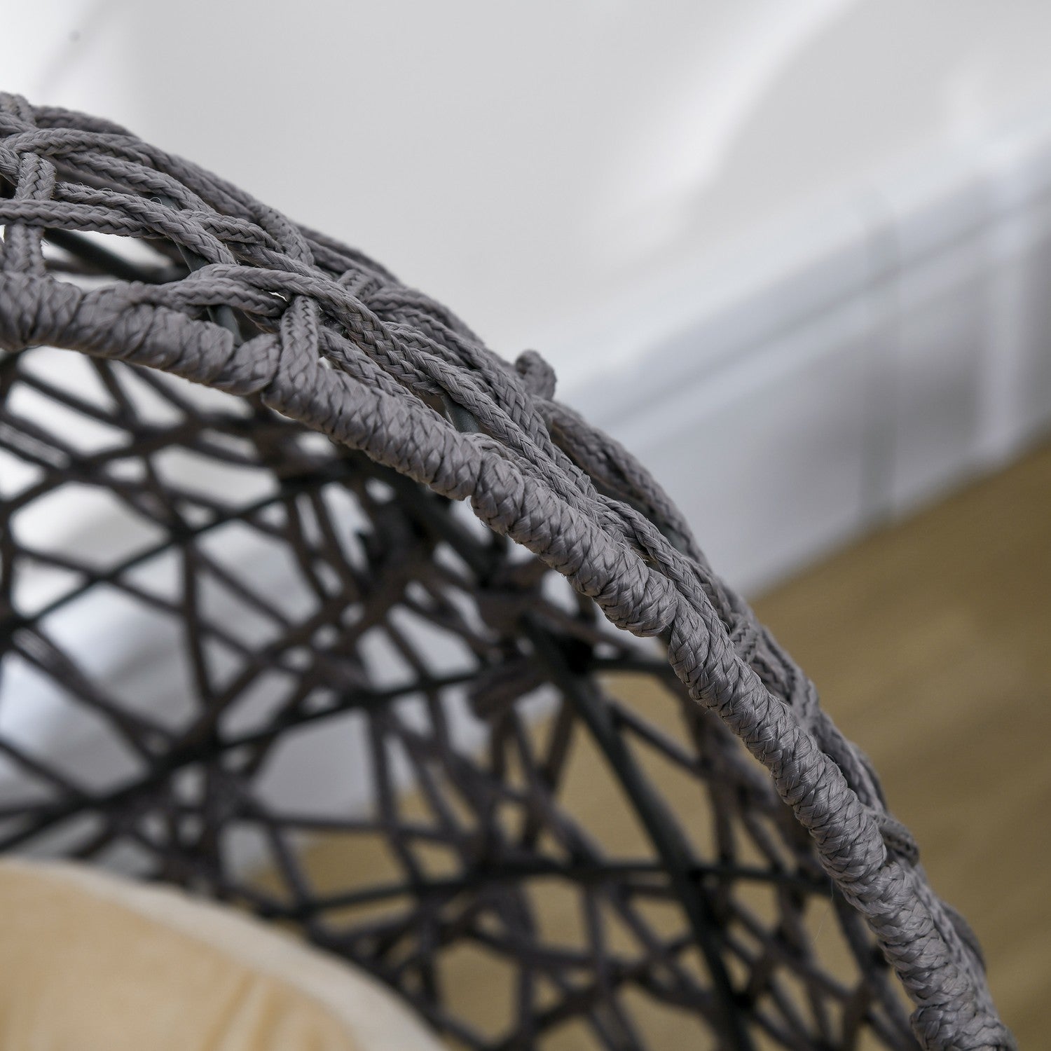 Snygg Cat Bed Cave med Kudde – Lila & Cream Rep