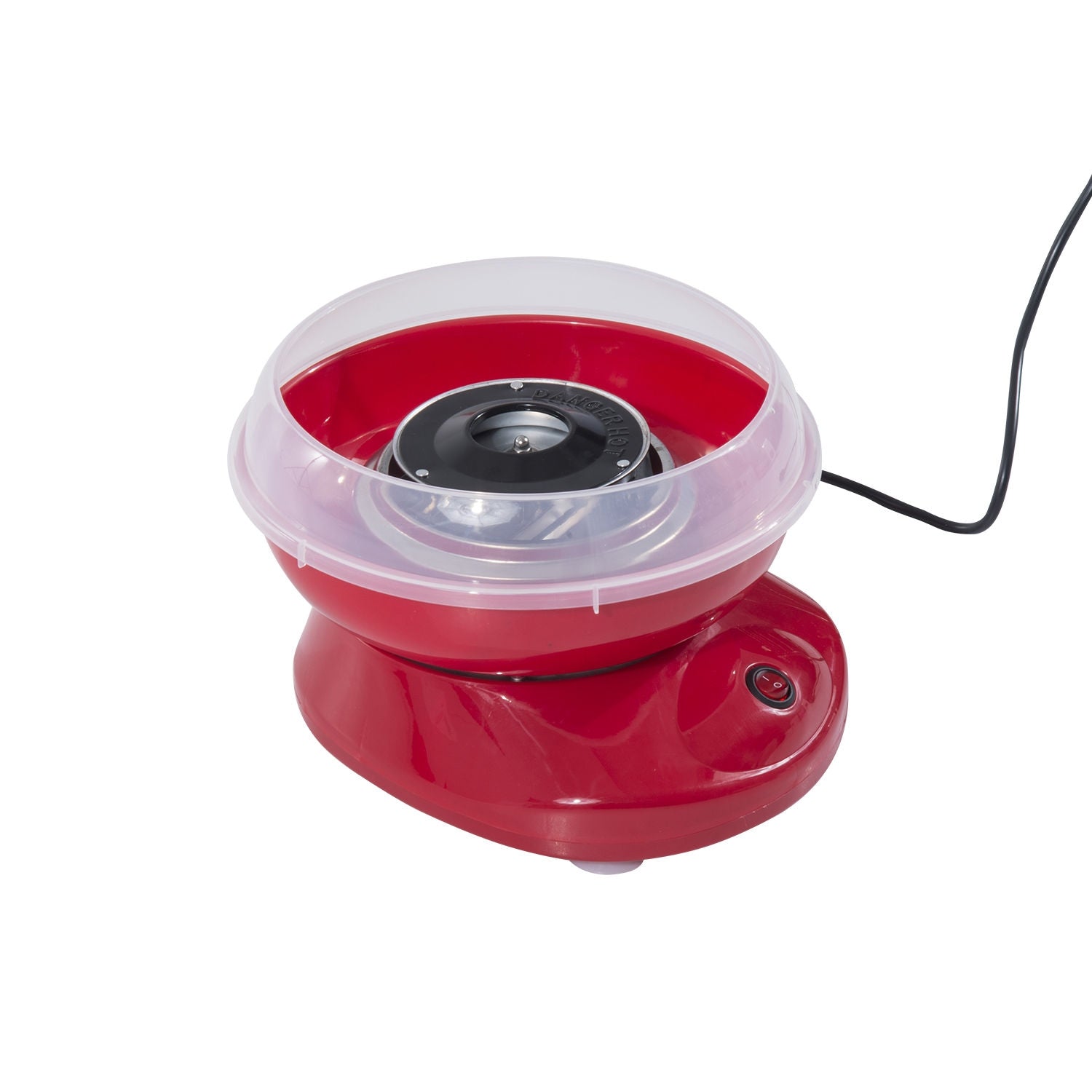 Sockervaddsmaskin – röd, enkel rengöring, bärbar design