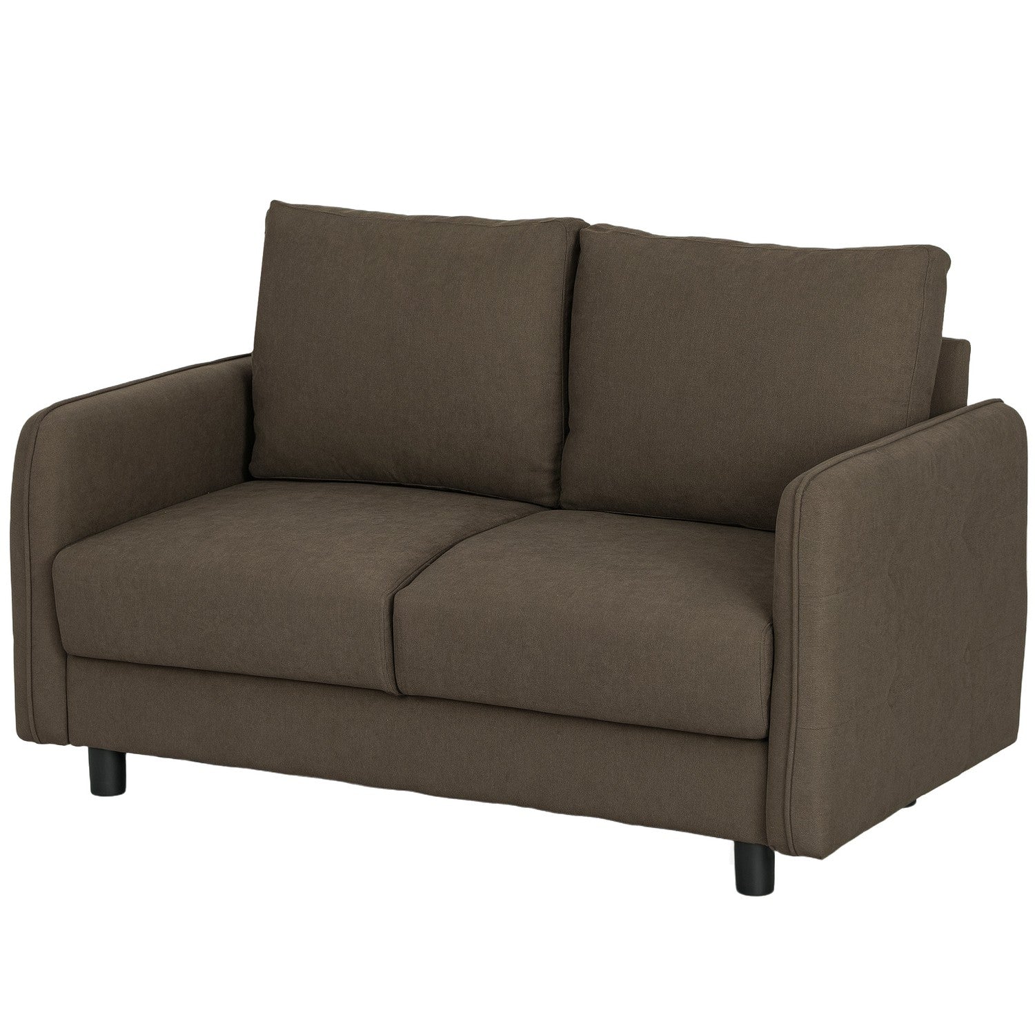 2-sits modern brun soffa med förvaring och sammetslook