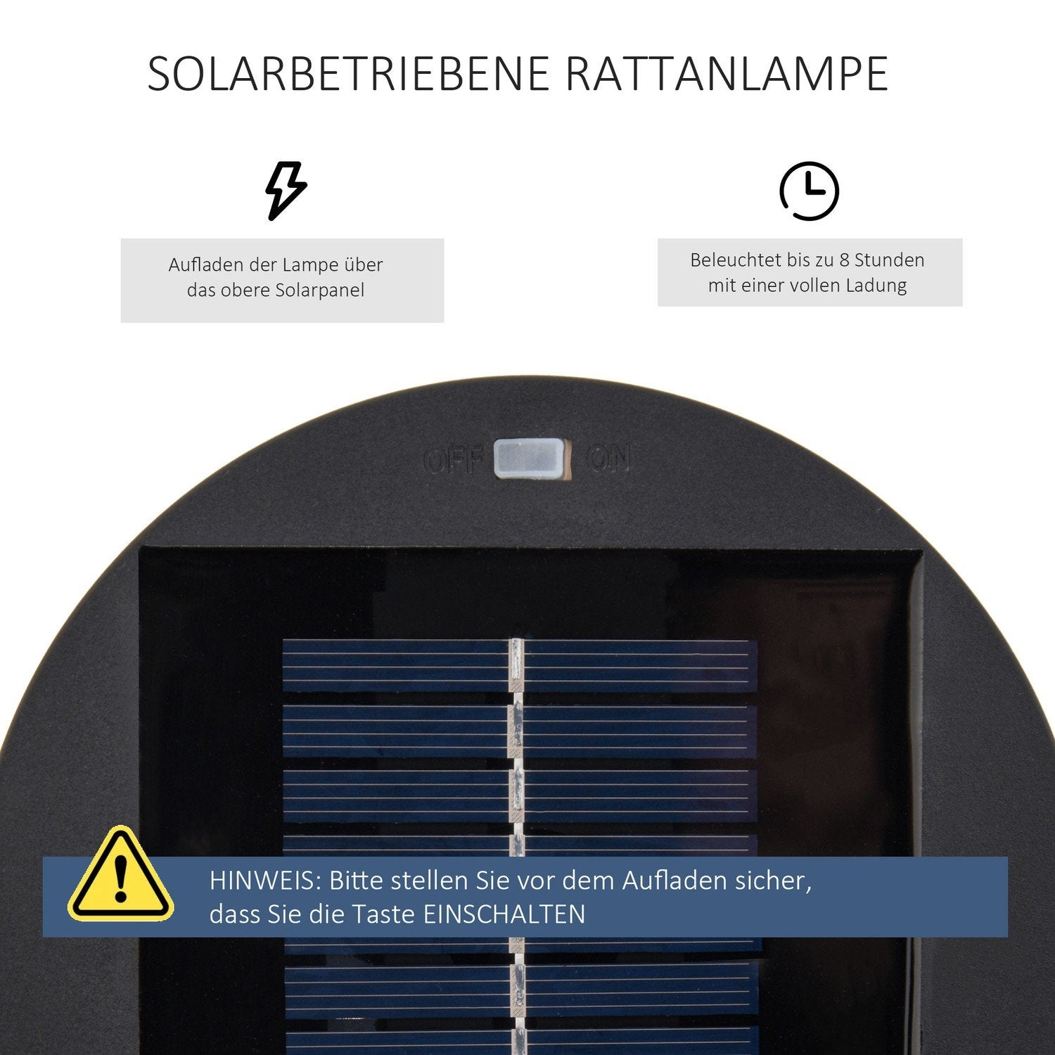 Solcellelampe, hagelampe, rotting solcellelys, automatisk led, brun, 21,5 x 21,5 x 61 cm