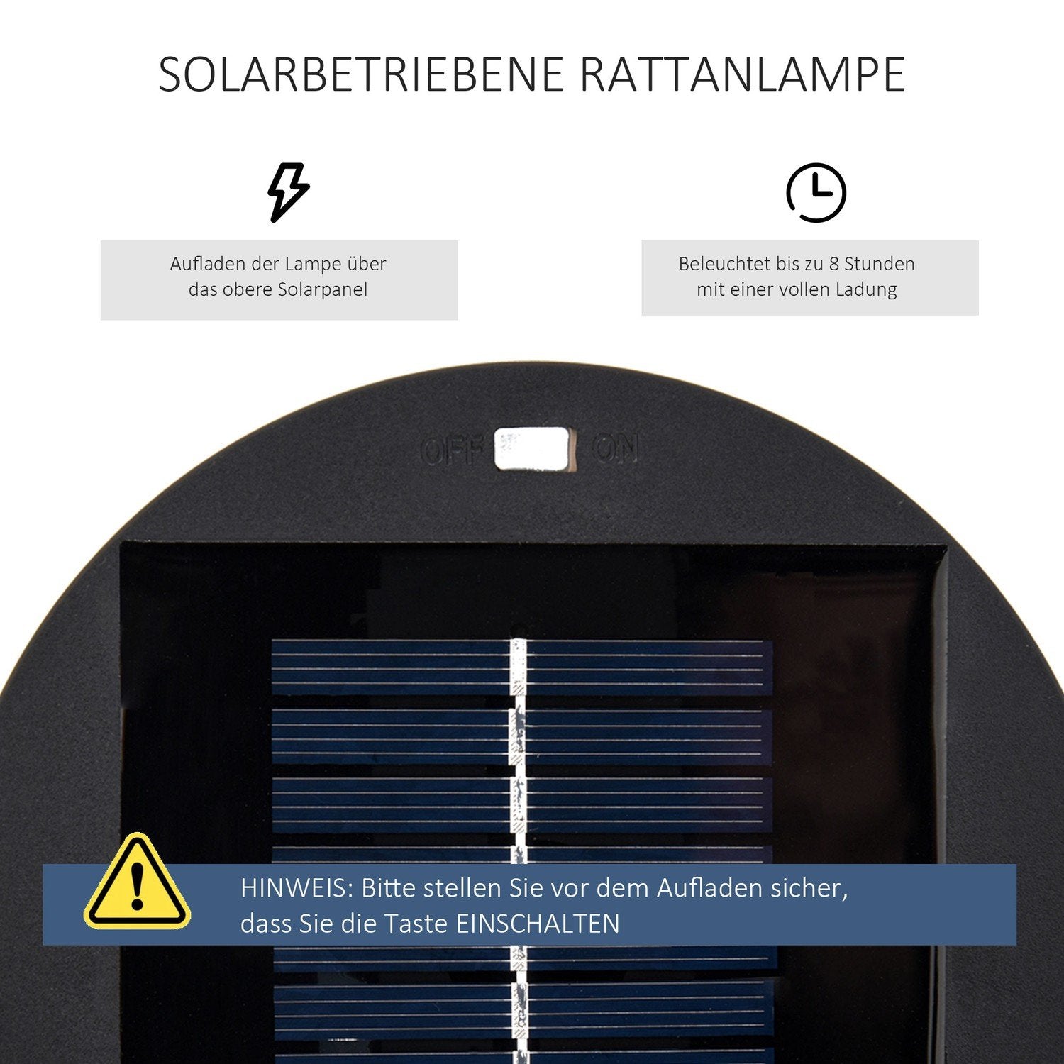 Solcellelampe Hagelys Vanntett hagelampe Med Lyssensor, Automatisk Led, Sort, 21,5 X 21,5 X 61 Cm