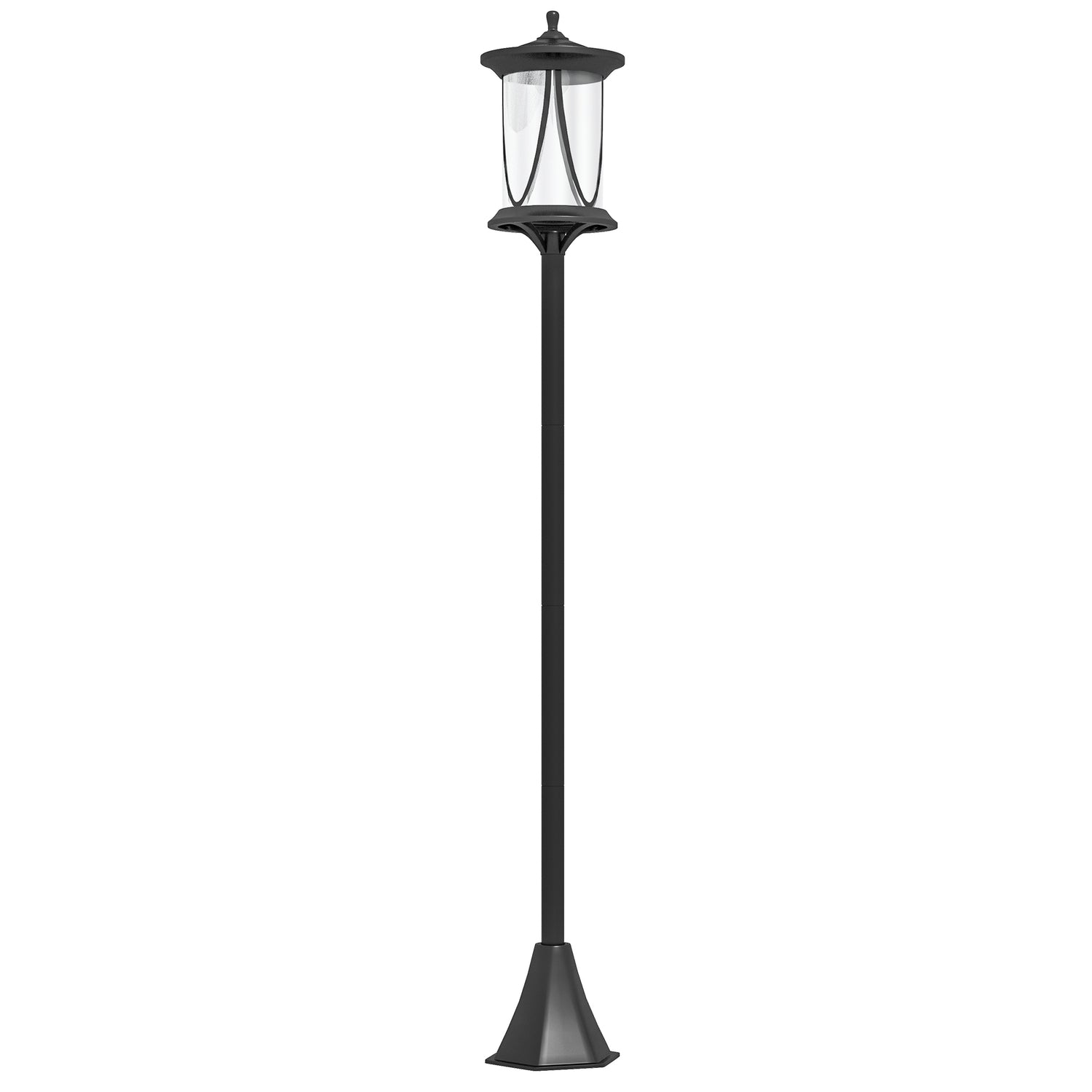 Solar Street Light, LED, Cool White, Waterproof, Black