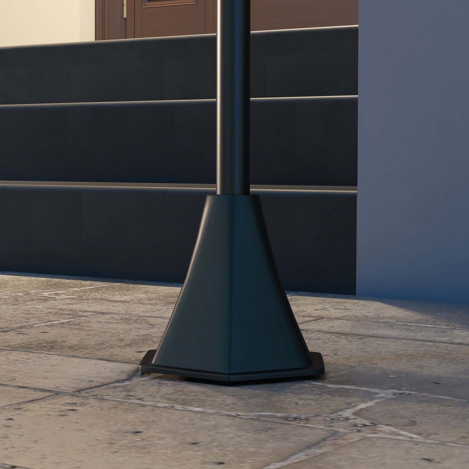 Solar Street Light, LED, Cool White, Waterproof, Black