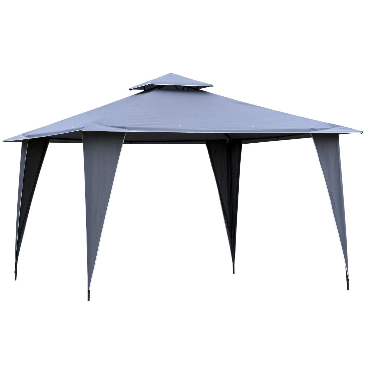 Pavilion Partytält Dubbeltak 3,45X3,45X2,68M Metall Polyester Grå