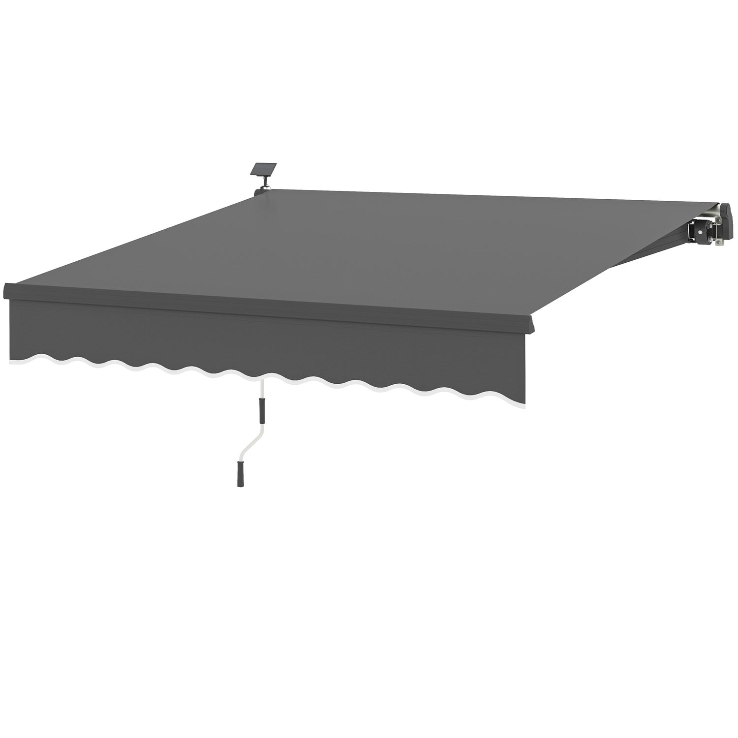 Klämmarkis med handvev, UV 50+ Solskydd, 300 cm Grå