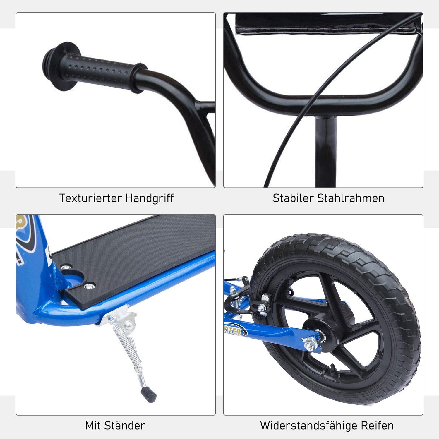 Stadsskoter för barn – 12"", bakbroms, blå