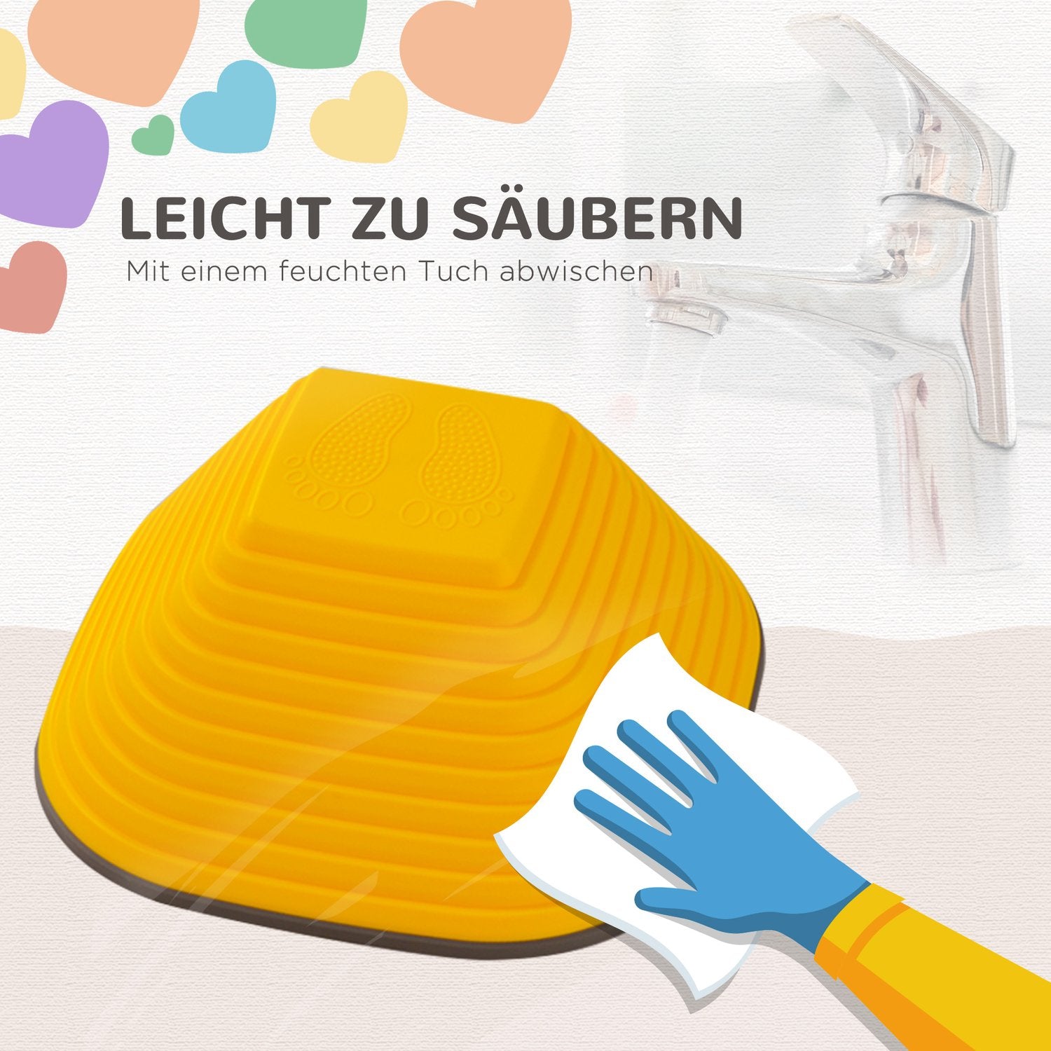 Stapelbara flodstenar, halkfria, färgglada, 11 delar