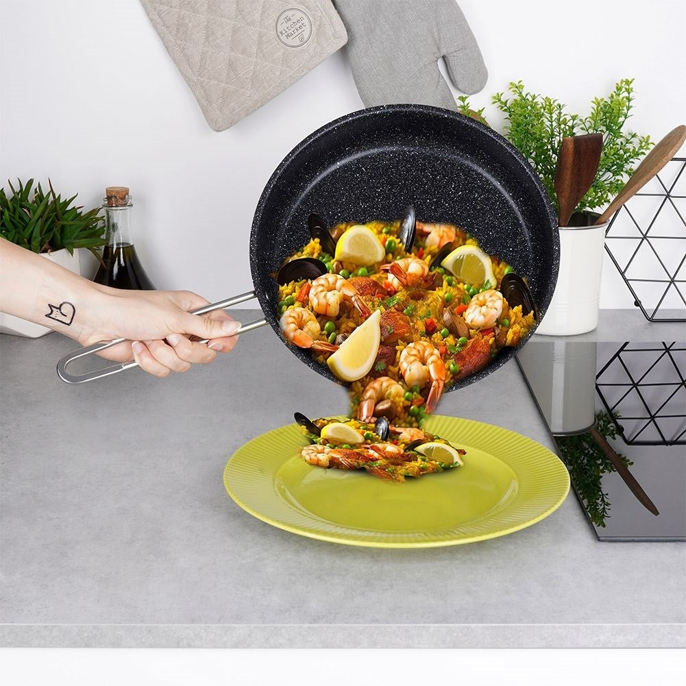 Stekpanna 26 cm stål non-stick granit för alla spisar/ugnar