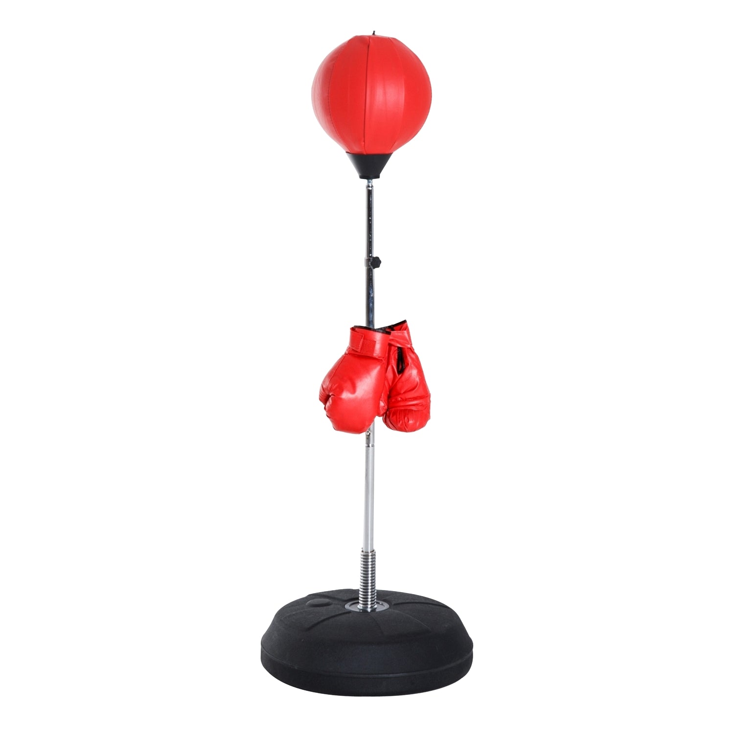 Stående boxningssäck med handskar, justerbar höjd 126-144cm
