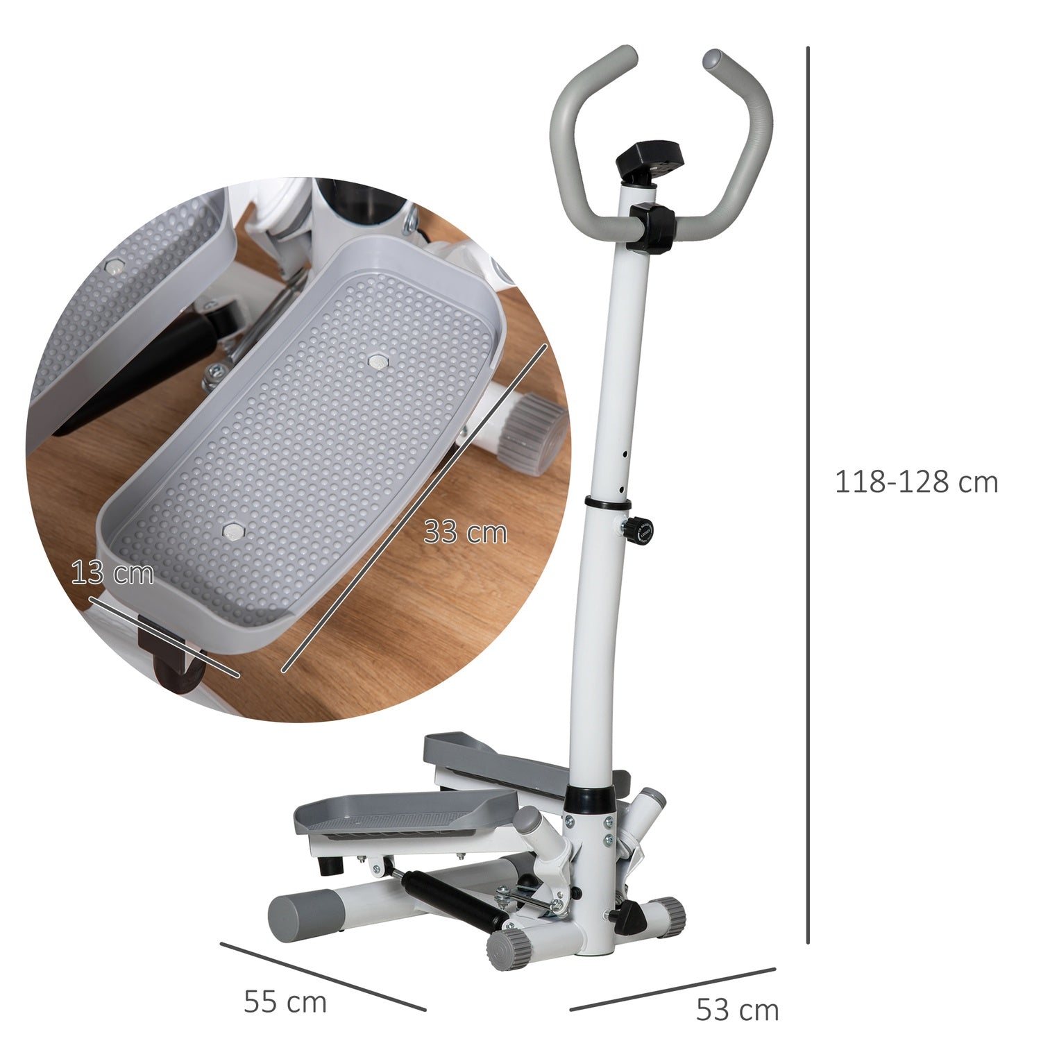 Stepper för glutes och lår, justerbart motstånd