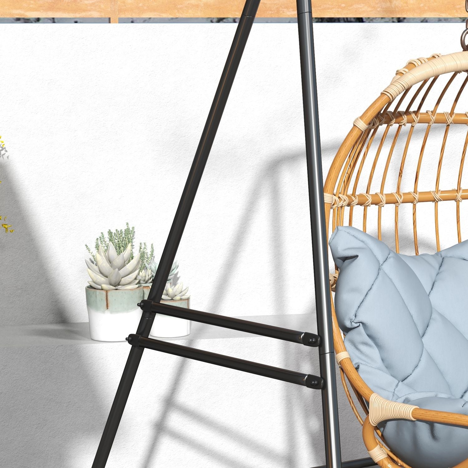 Stål för hängande stolar, 150 kg kapacitet, inomhus/utomhus