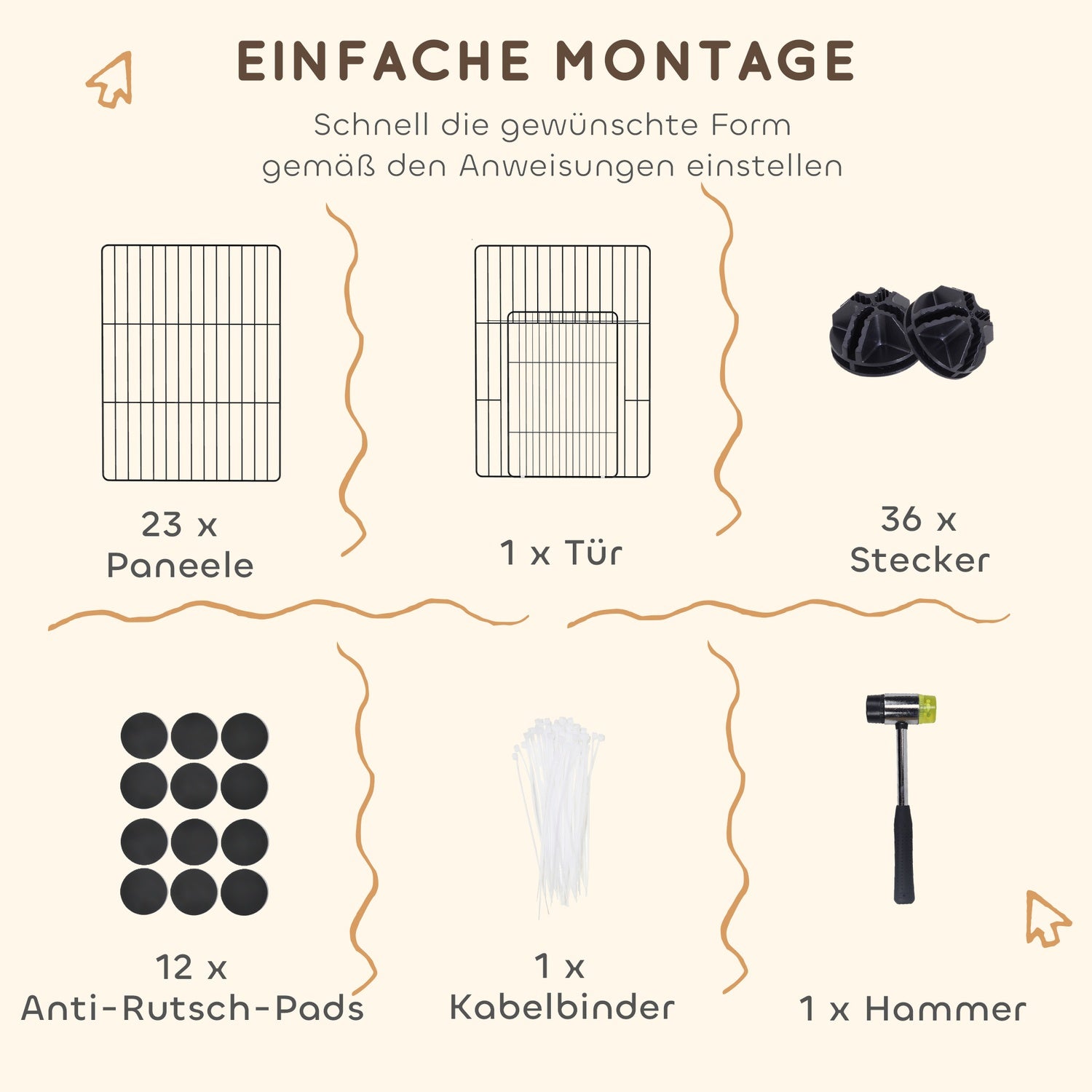 Stålnät för kanin och marsvin, inomhus/utomhus