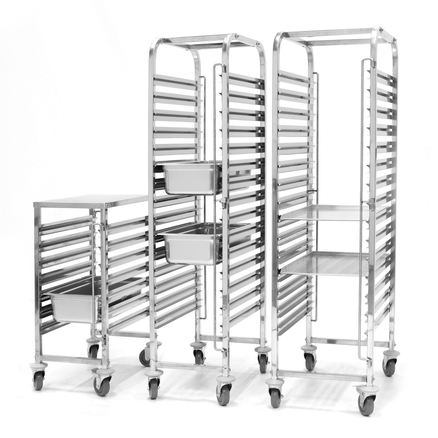 Stålvagn för transport av brickor, containrar, 15 x GN1/1 - Hendi 810613