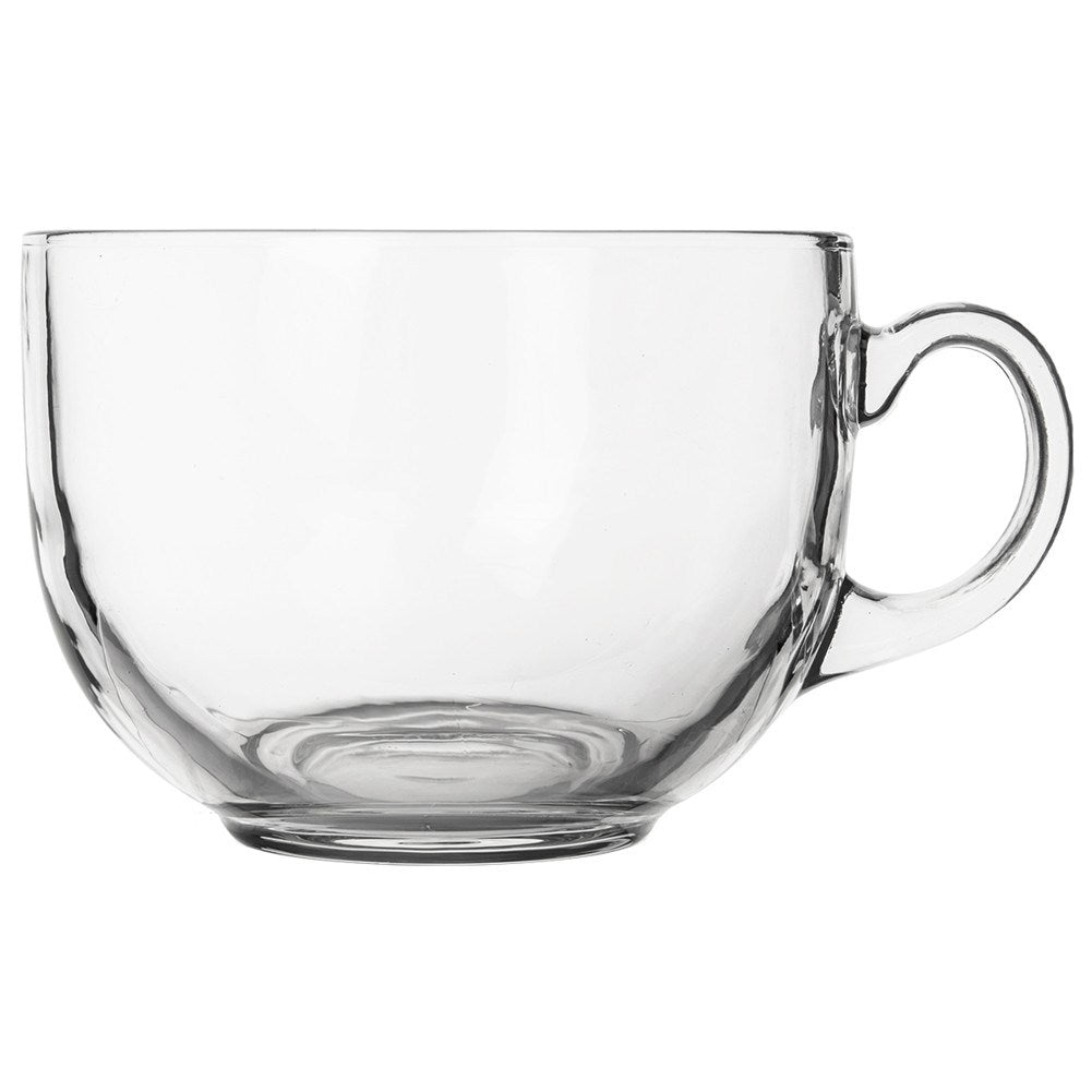Stort Glas med Handtag, 650 ml - Högkvalitativt för Alla Drycker