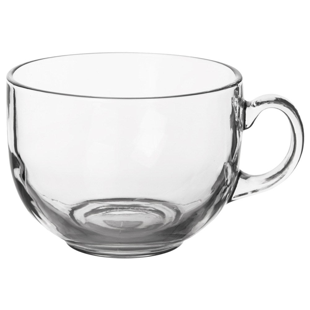 Stort Glas med Handtag, 650 ml - Högkvalitativt för Alla Drycker