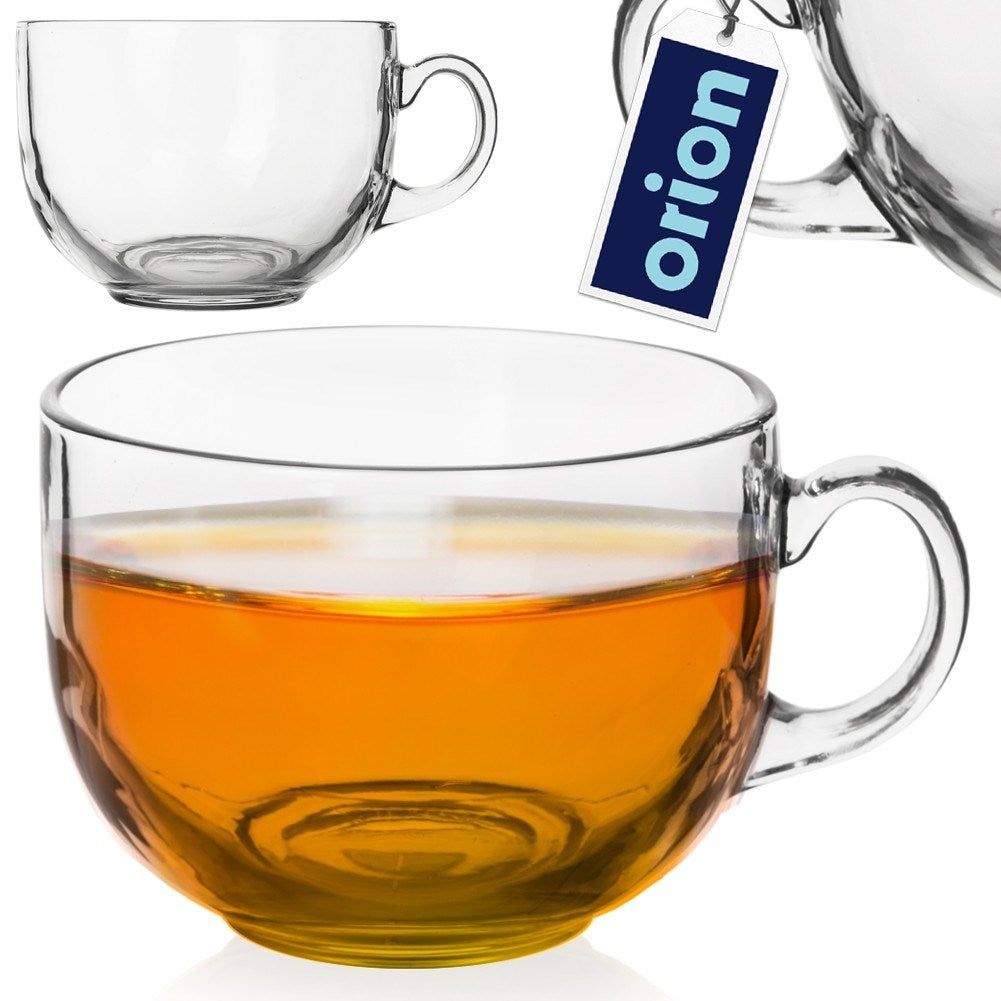 Stort Glas med Handtag, 650 ml - Högkvalitativt för Alla Drycker