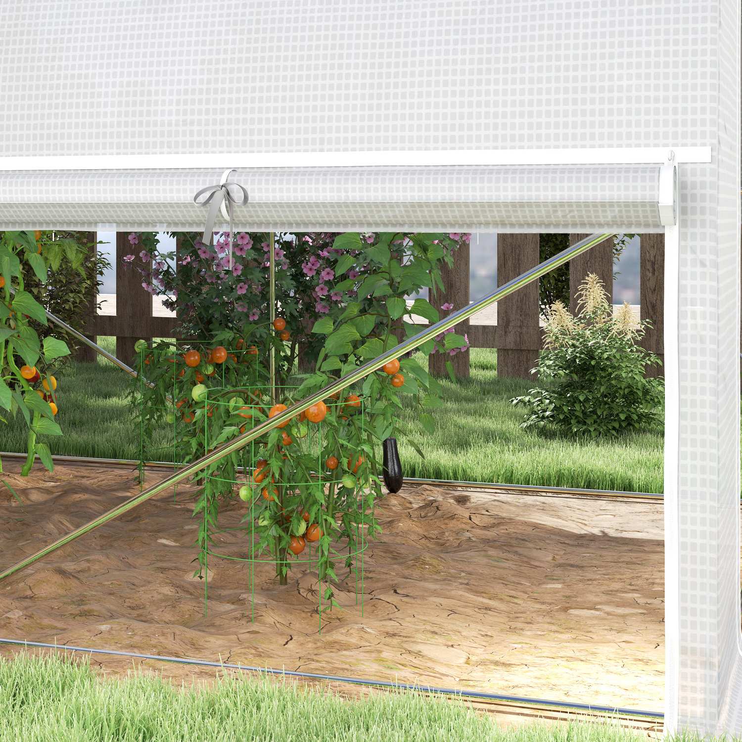 Stort filmväxthus, 3x2x2m, UV-beständigt, upprullbara sidor