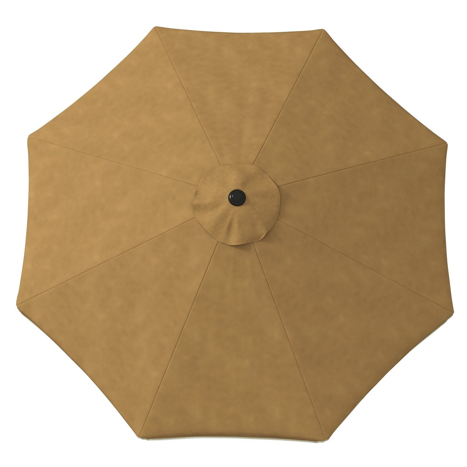 Parasoll Diameter 265 Cm Patio Paraply Med Frynser Vippe Strand Parasoll Med 8 Ribber For Hage Balkong Khaki