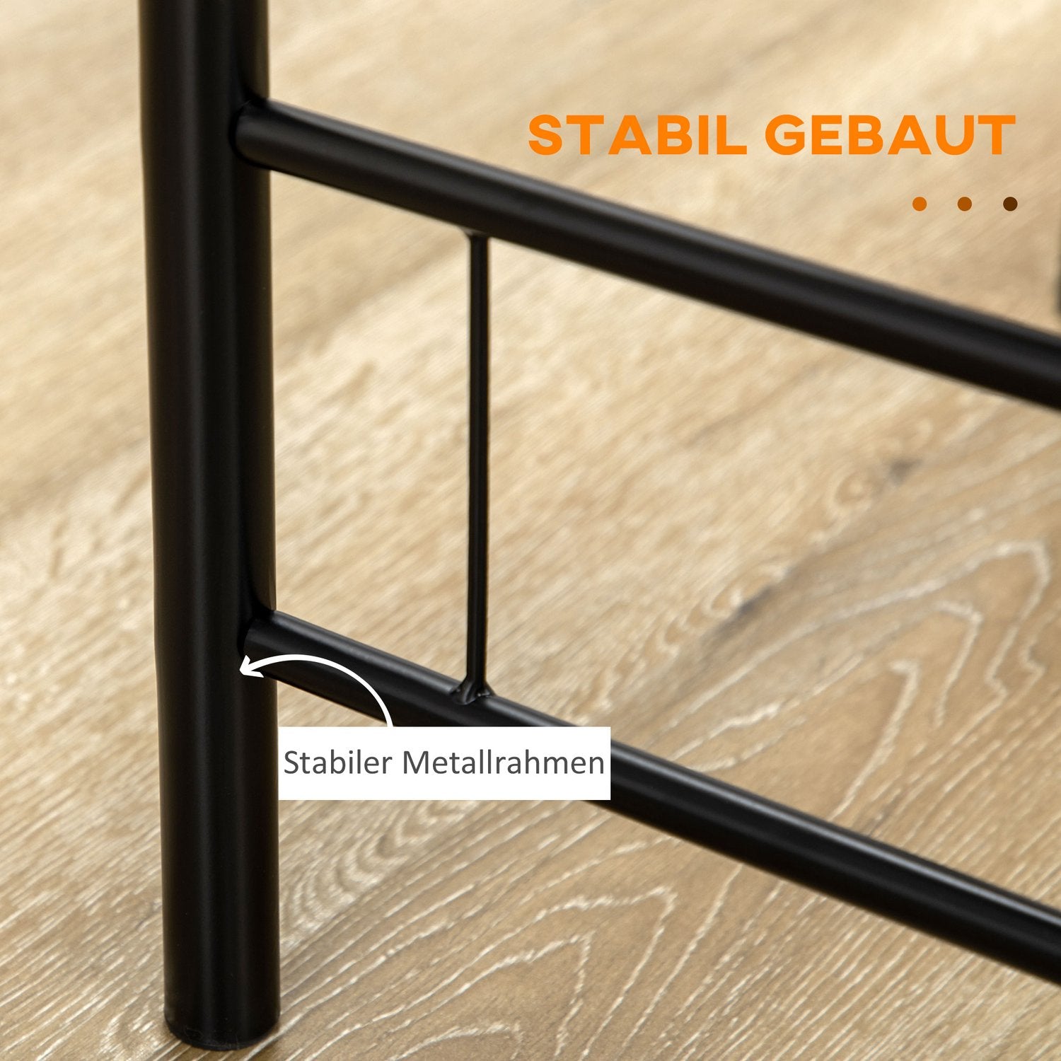 Svart ovalt köksmatbordsset med förvaring, metall